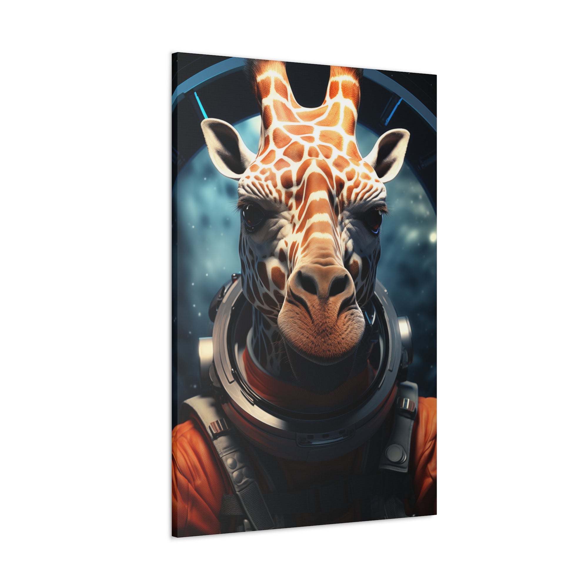 AstroGiraffe 2 Canvas Wall Art - SynthFrame