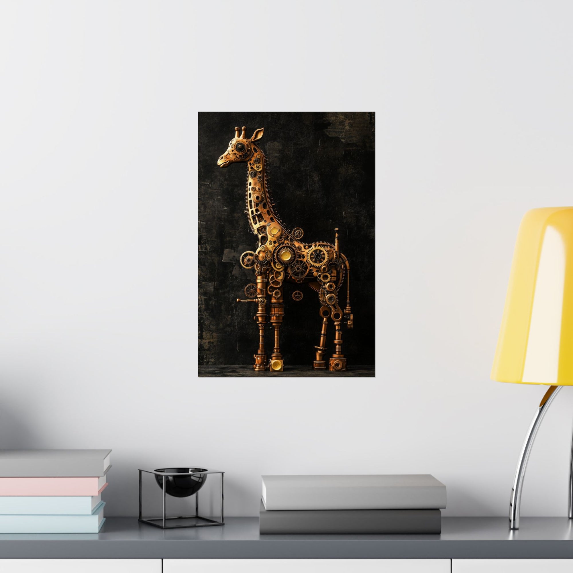 Steampunk Giraffe: Mechanical Marvel Poster