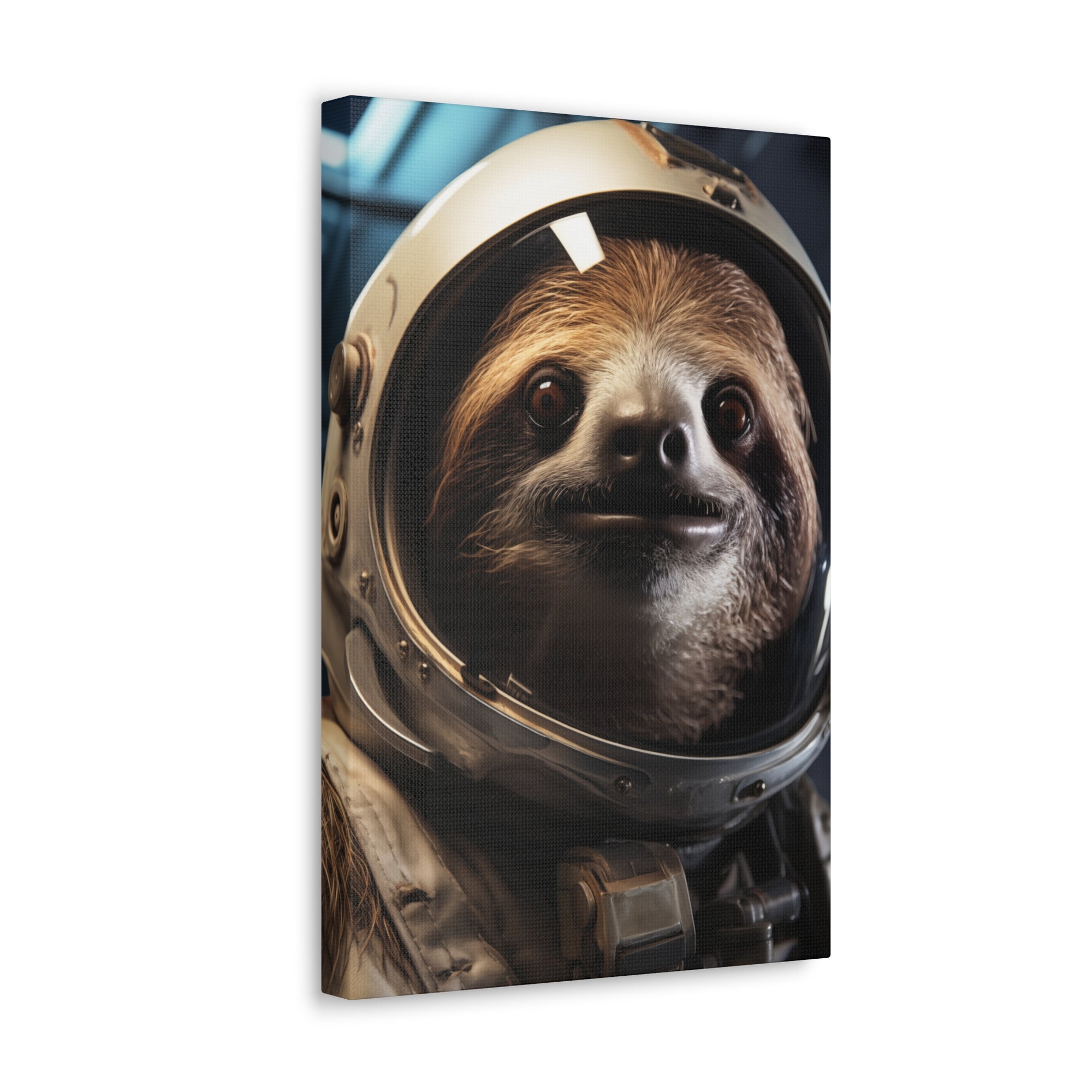 AstroSloth 1 Canvas Wall Art - SynthFrame