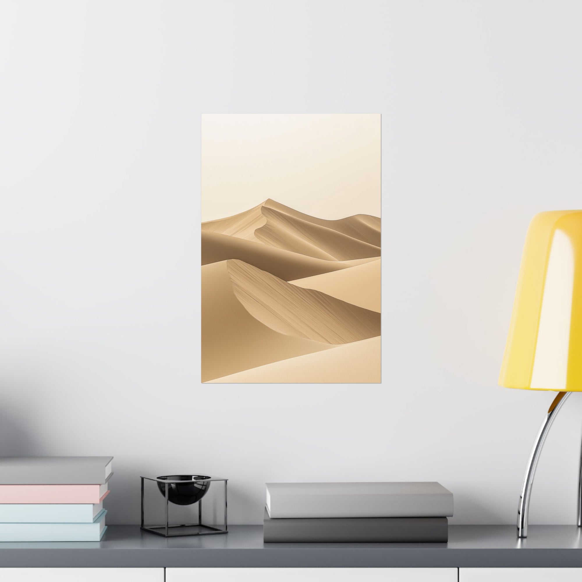 Minimalist Desert Dunes Poster Wall Art - SynthFrame