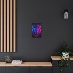 Neon Lion Canvas Wall Art - SynthFrame