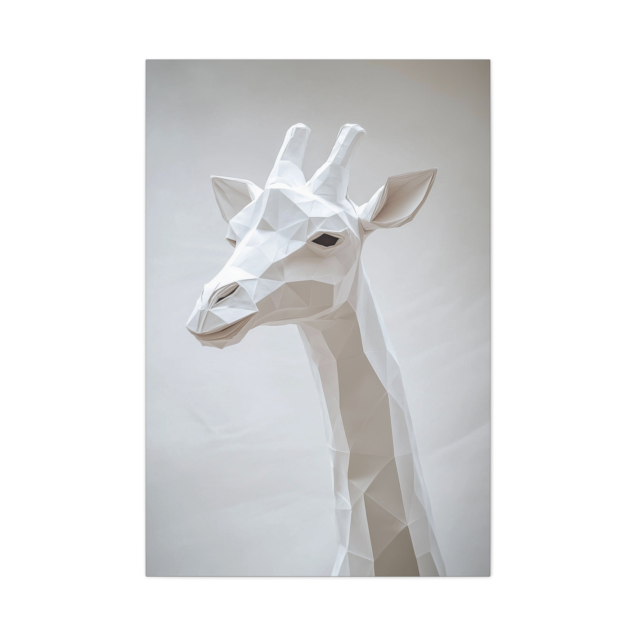 Folded Giraffe Canvas Wall Art - SynthFrame