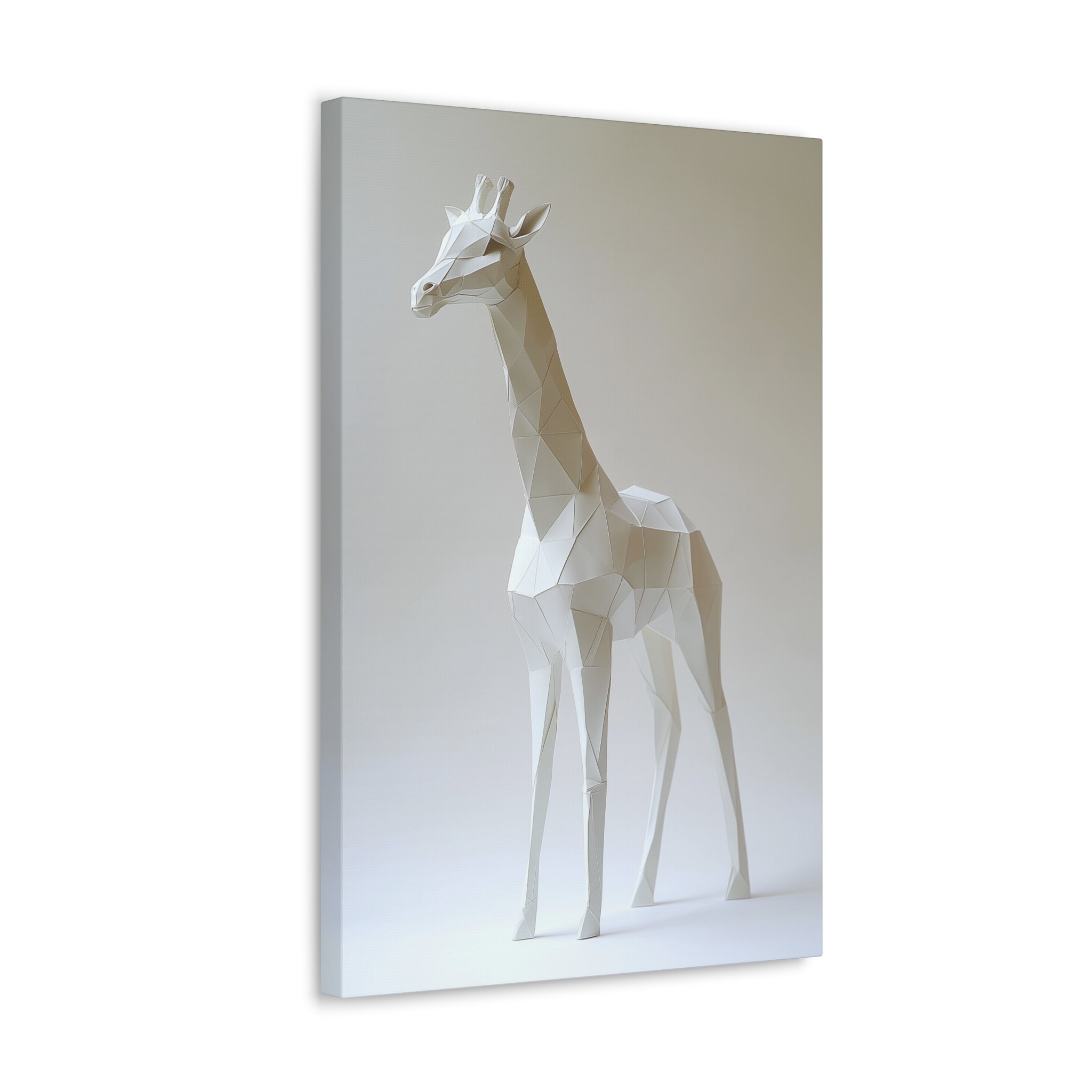 Folded Giraffe Canvas Wall Art - SynthFrame