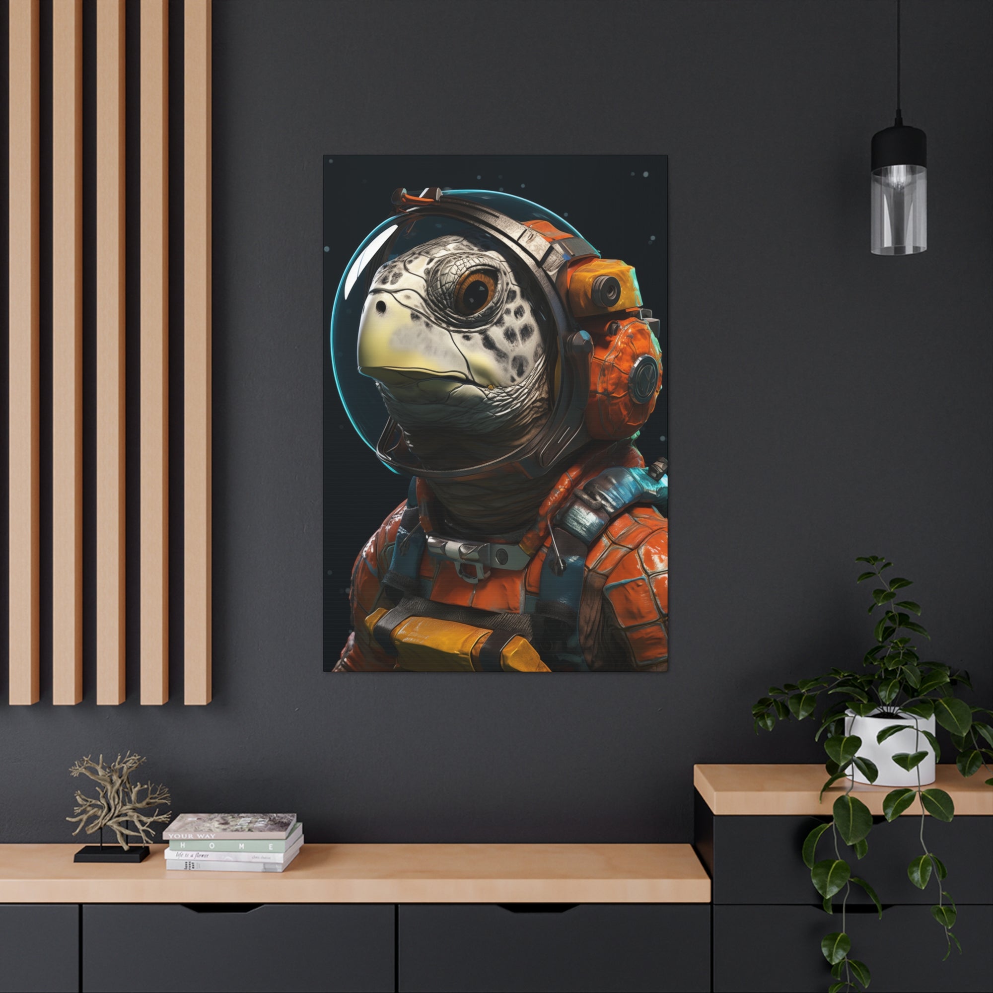 AstroTurtle 2 Canvas Wall Art - SynthFrame