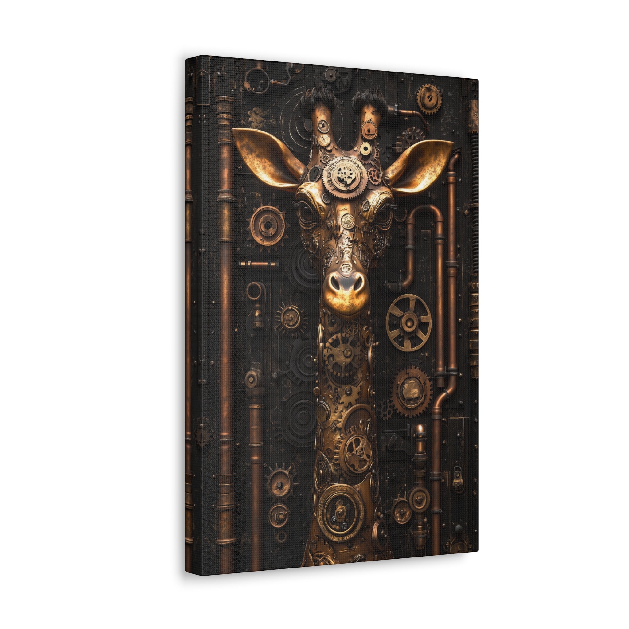 Steampunk Giraffe Canvas Wall Art - SynthFrame