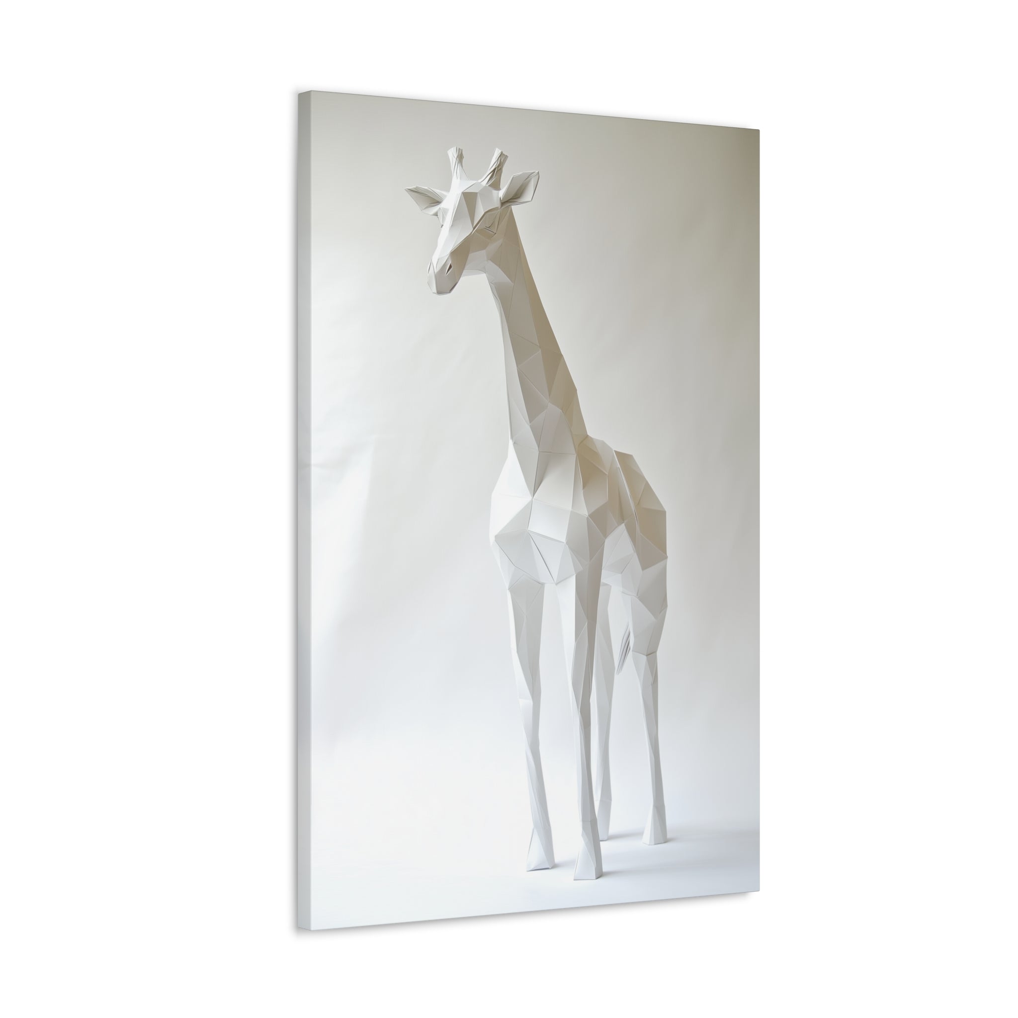 Folded Giraffe Canvas Wall Art - SynthFrame