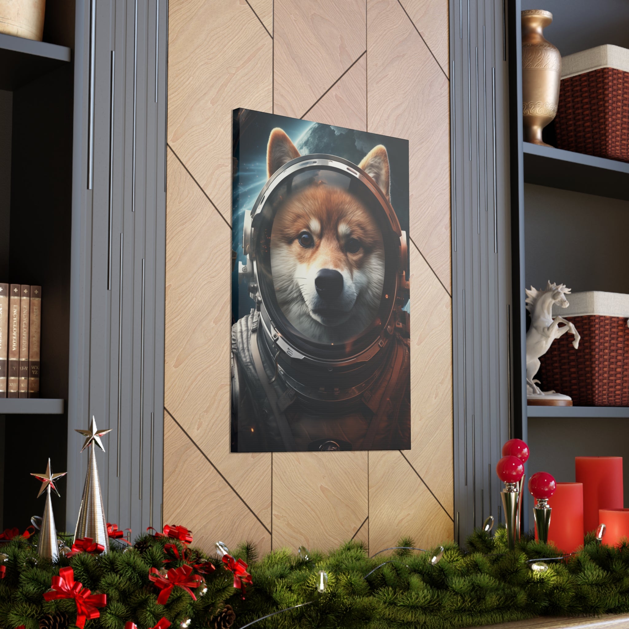 AstroDog 2 Canvas Wall Art - SynthFrame