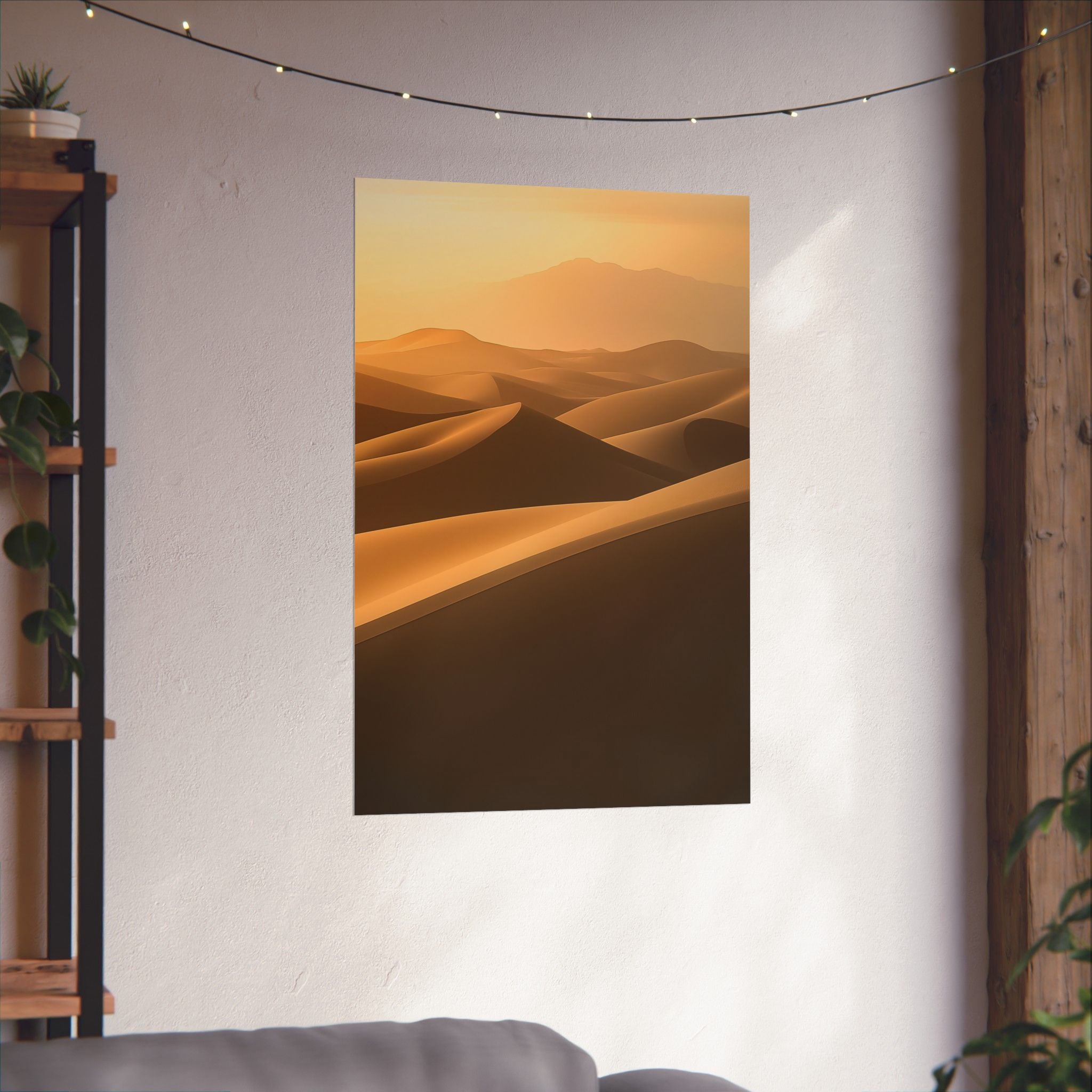 Minimalist Desert Dunes Poster Wall Art - SynthFrame