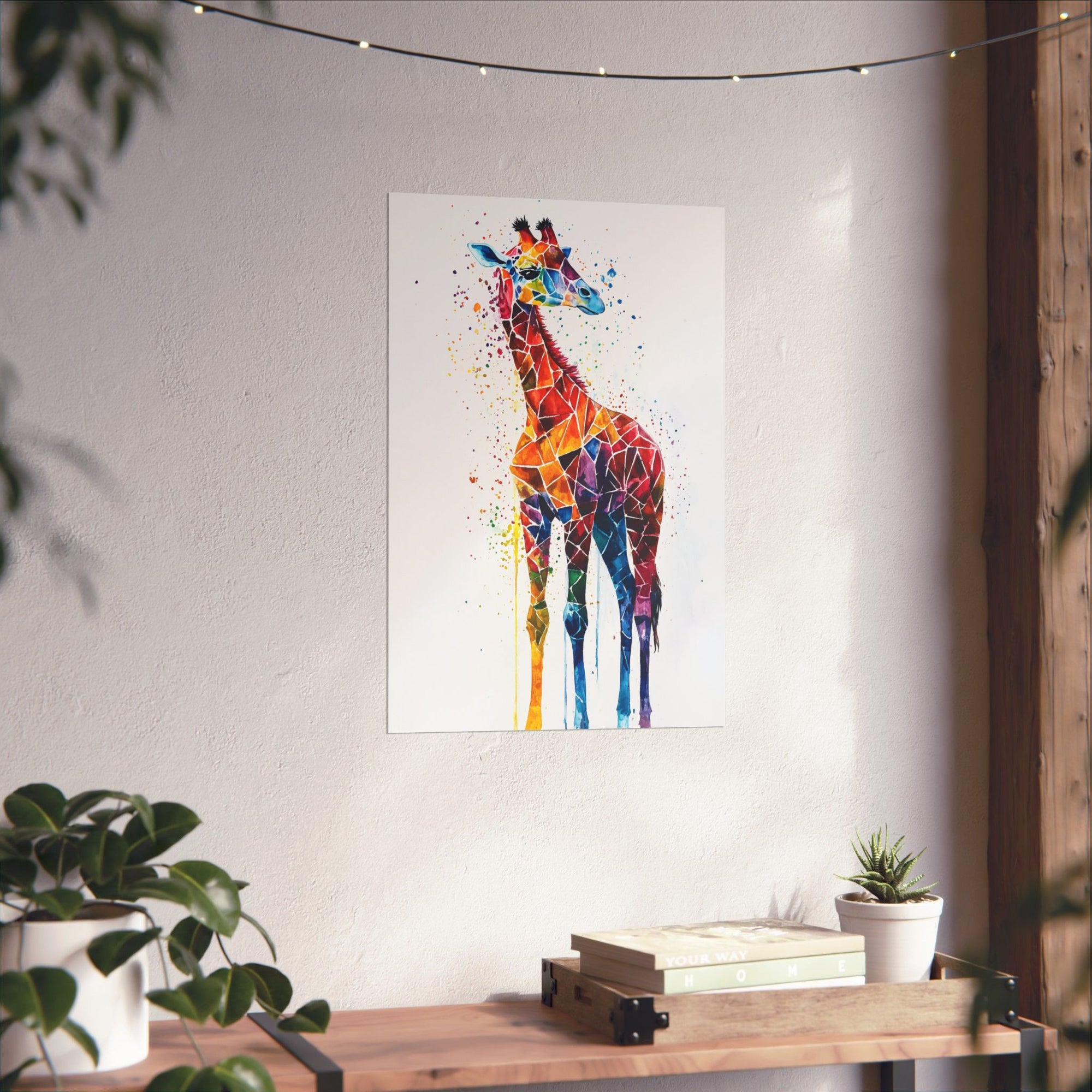 Watercolor Giraffe Poster