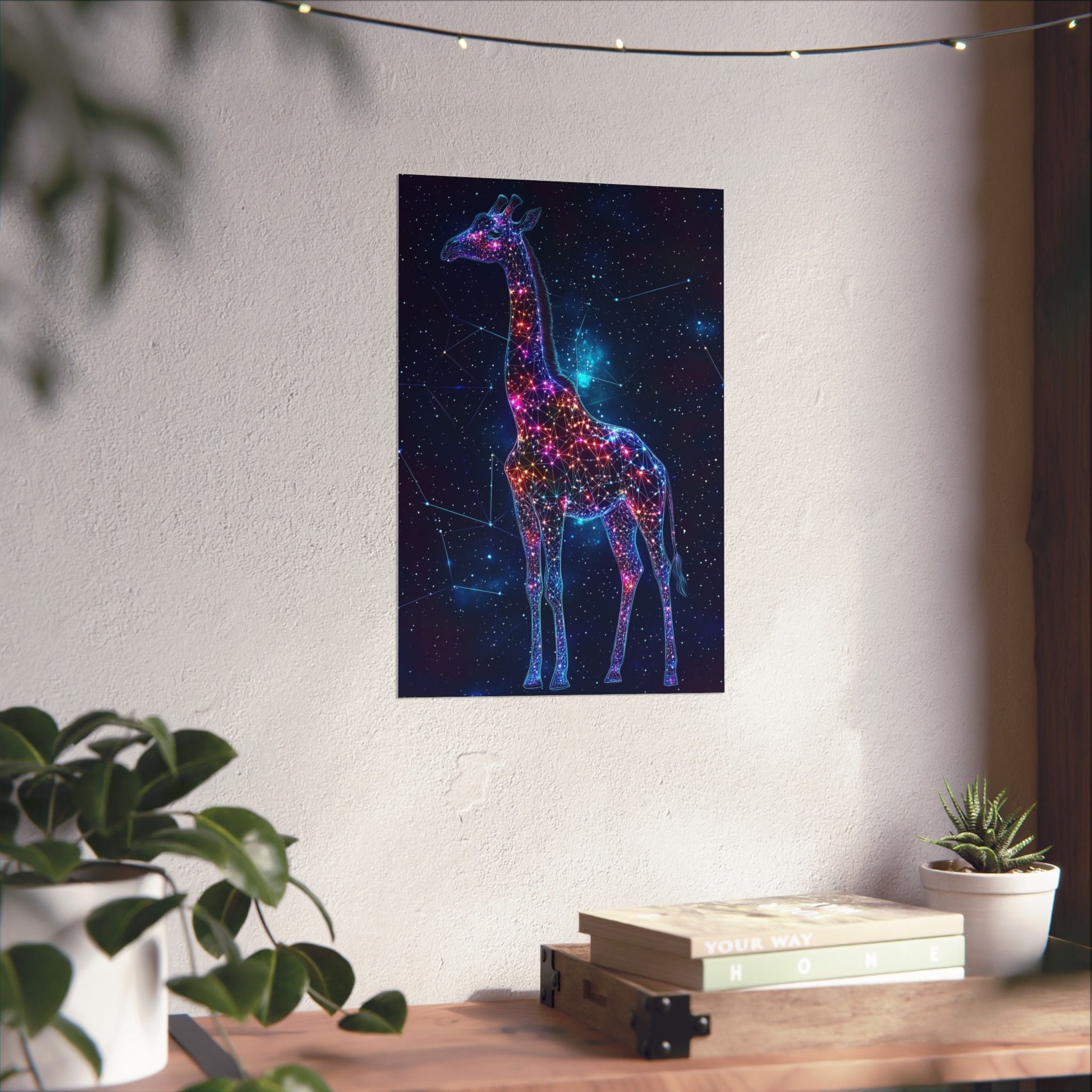 Constellation Giraffe Poster