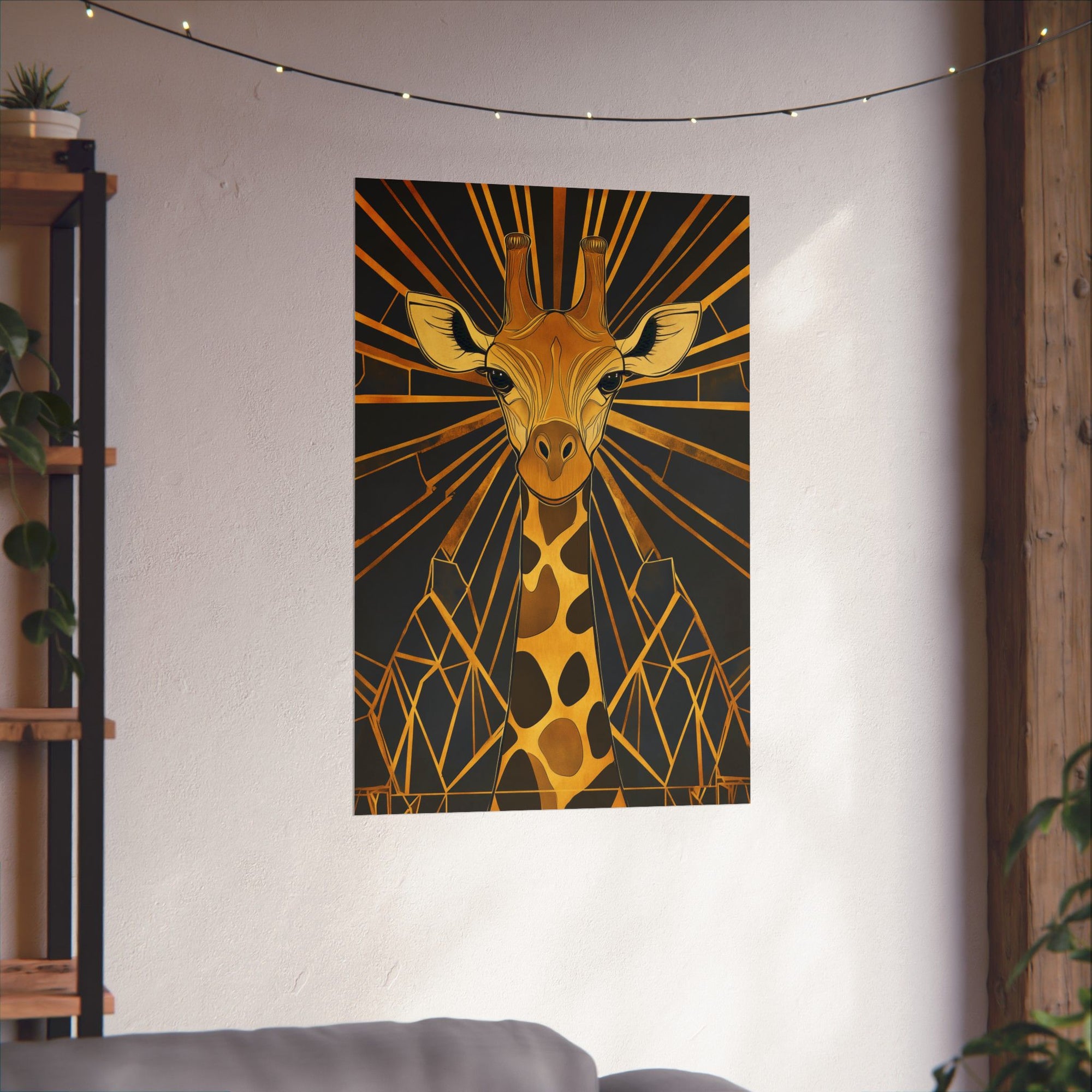 Gilded Giraffe Poster