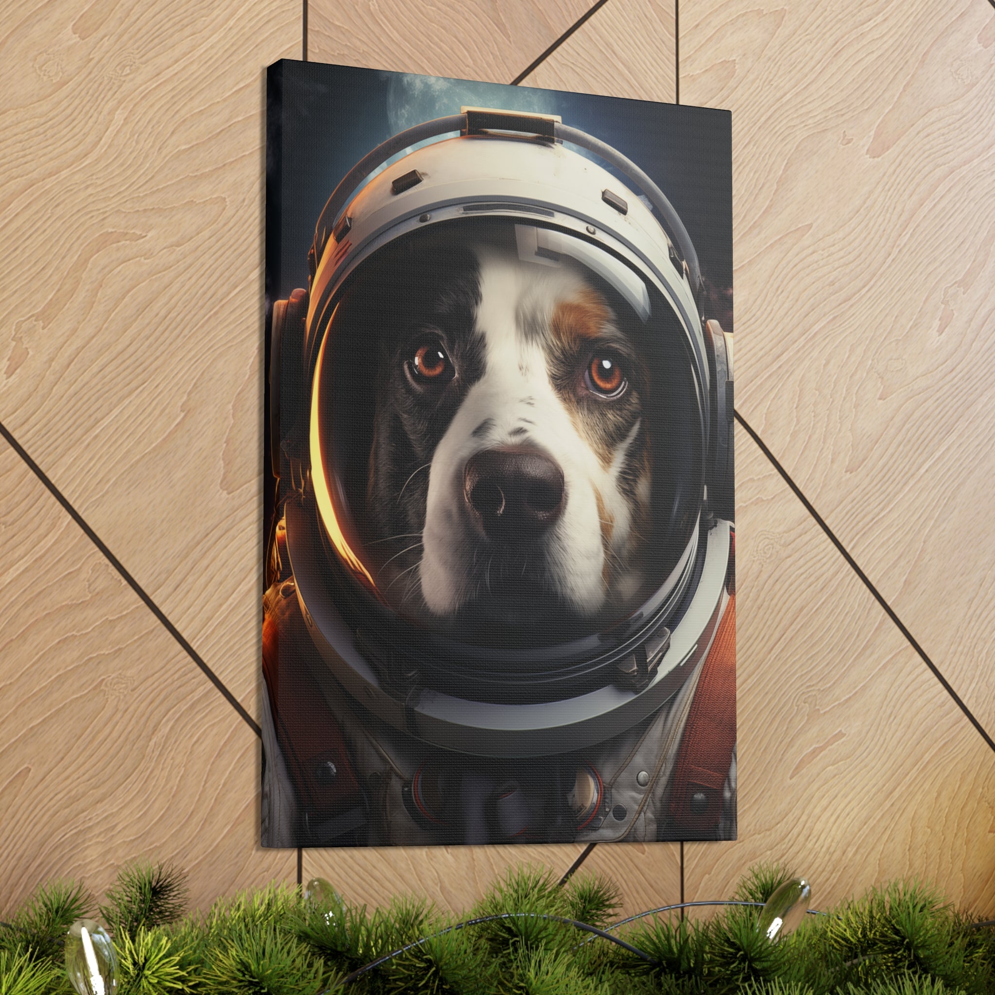 AstroDog 2 Canvas Wall Art - SynthFrame