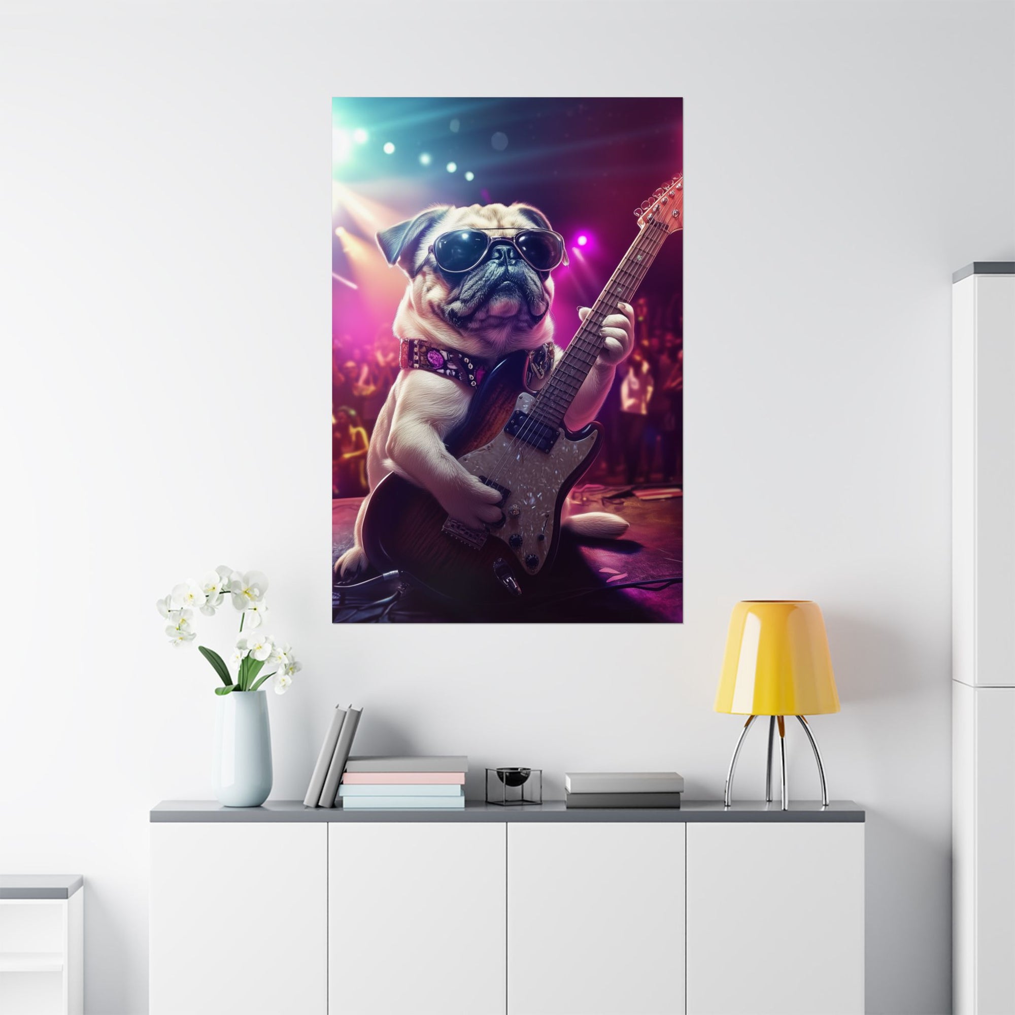 Rockstar Pug Poster