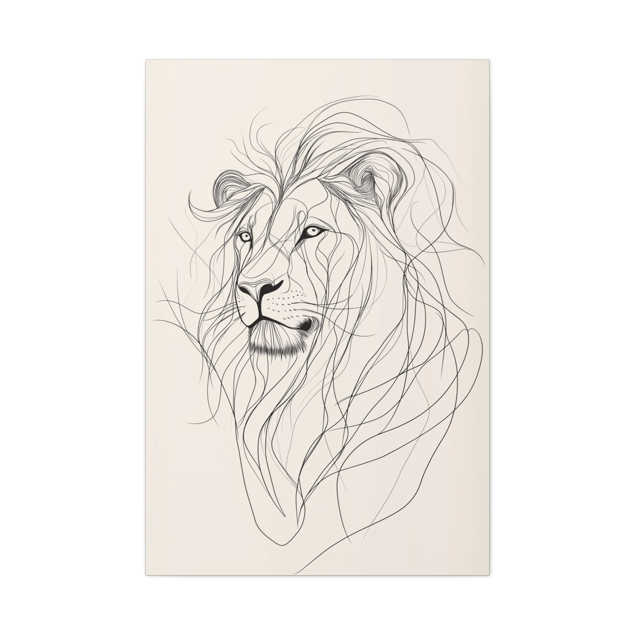 Essence of Lion Canvas Wall Art - SynthFrame