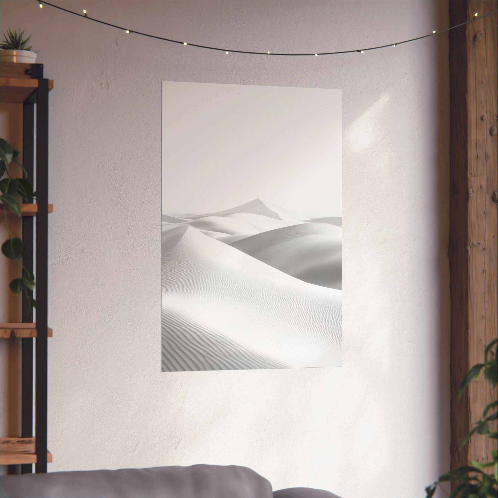 Minimalist Desert Dunes Poster Wall Art - SynthFrame