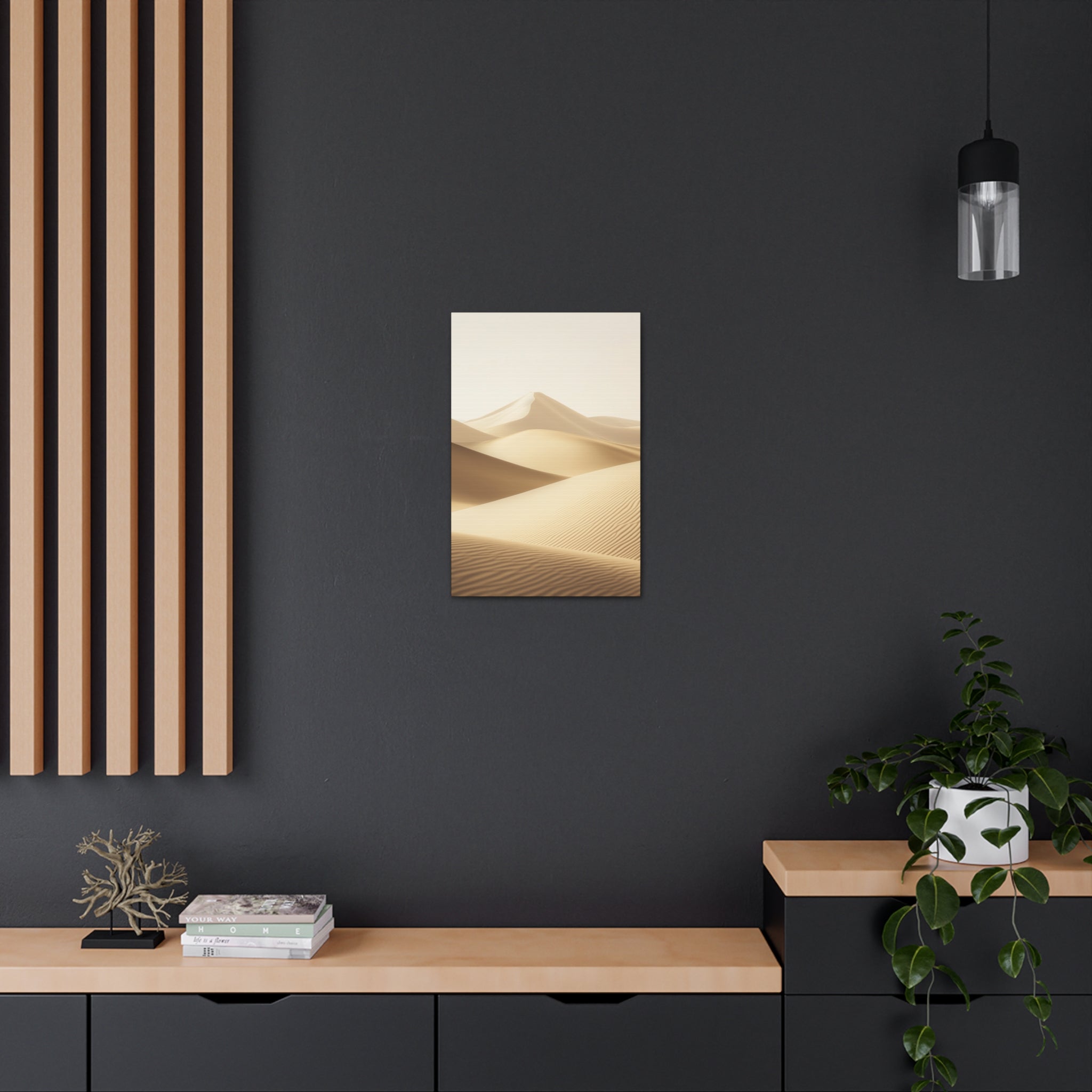 Minimalist Desert Dunes Canvas Wall Art - SynthFrame