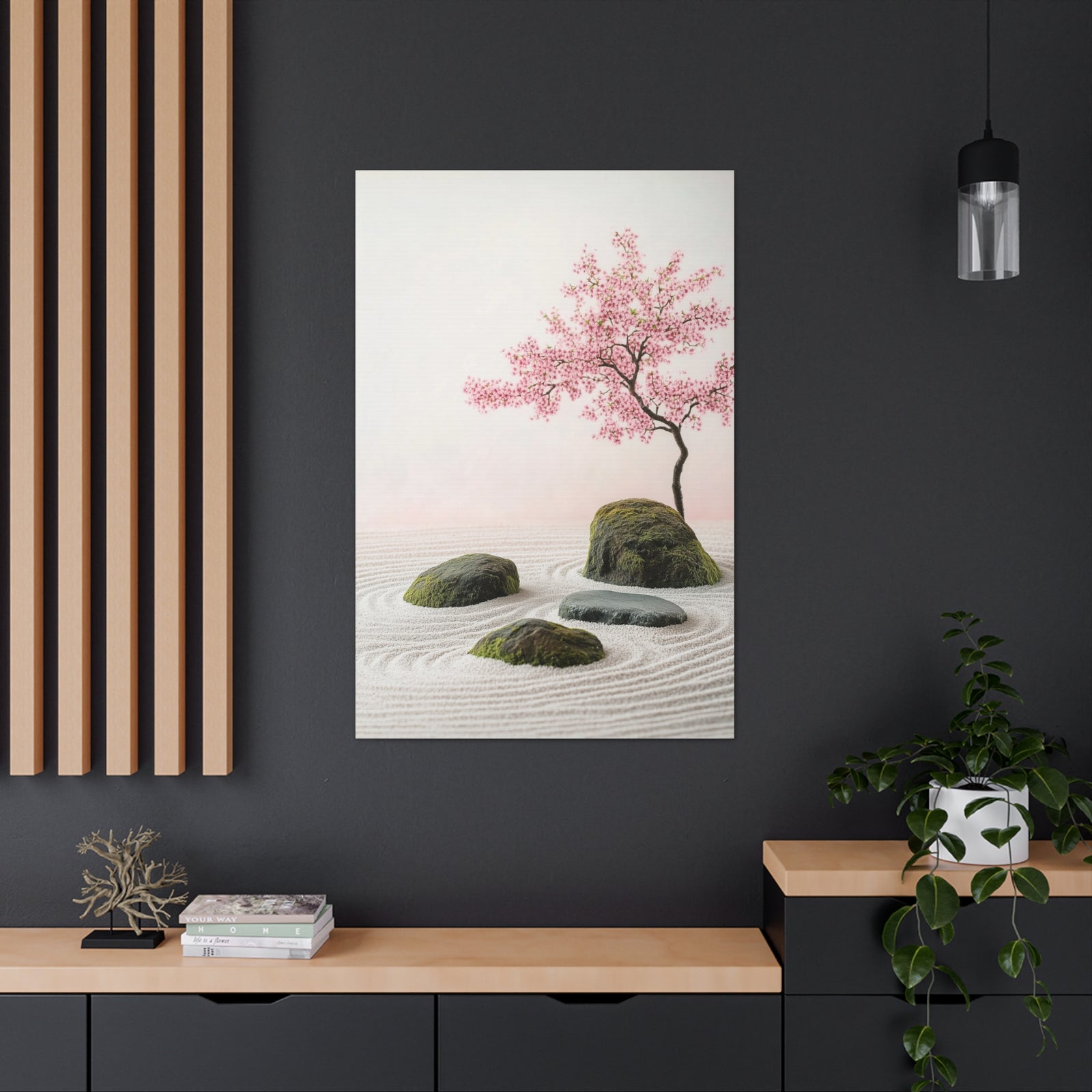 Zen Japanese Garden Canvas Wall Art - SynthFrame