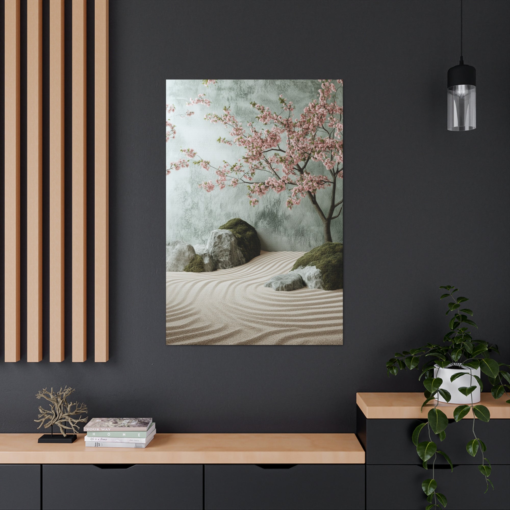 Zen Japanese Garden Canvas Wall Art - SynthFrame