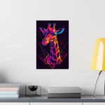 Neon Giraffe Poster