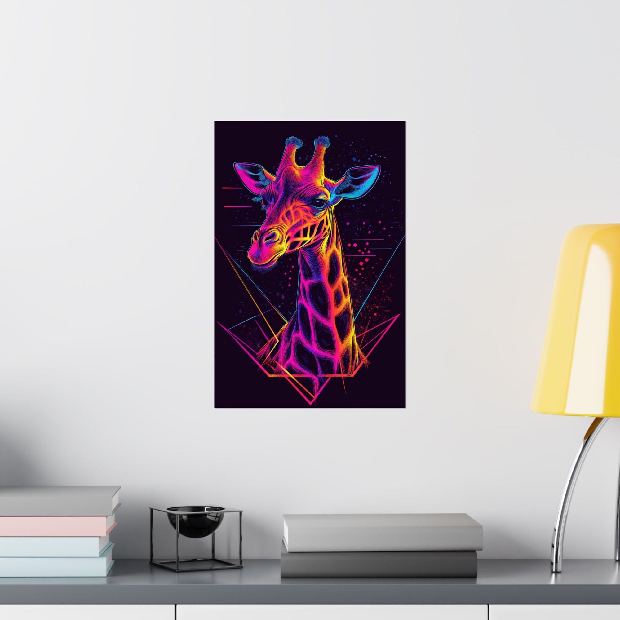 Neon Giraffe Poster