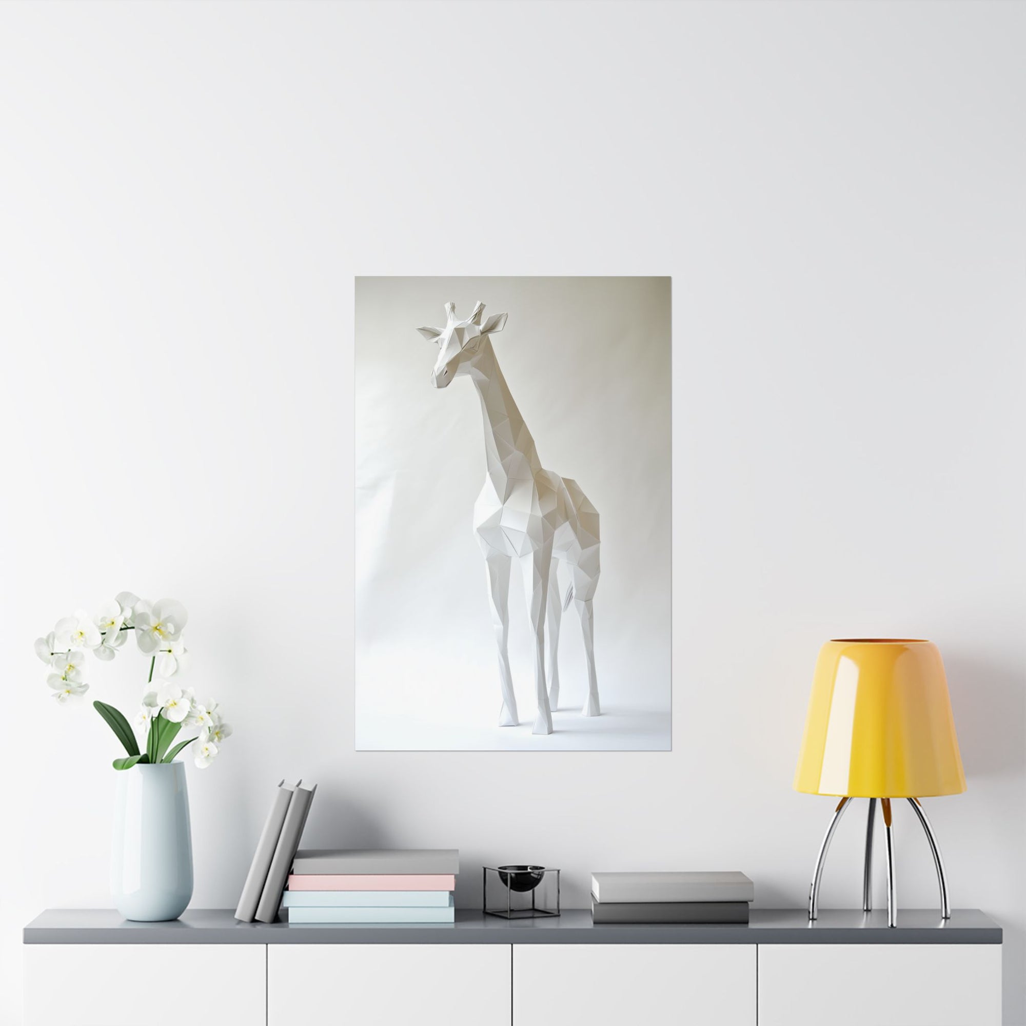 Folded Giraffe Poster