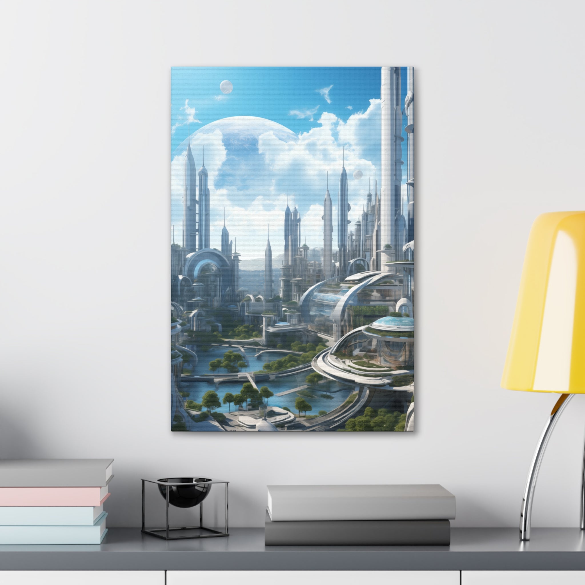 Futuristic Eco City 2 Canvas Wall Art - SynthFrame