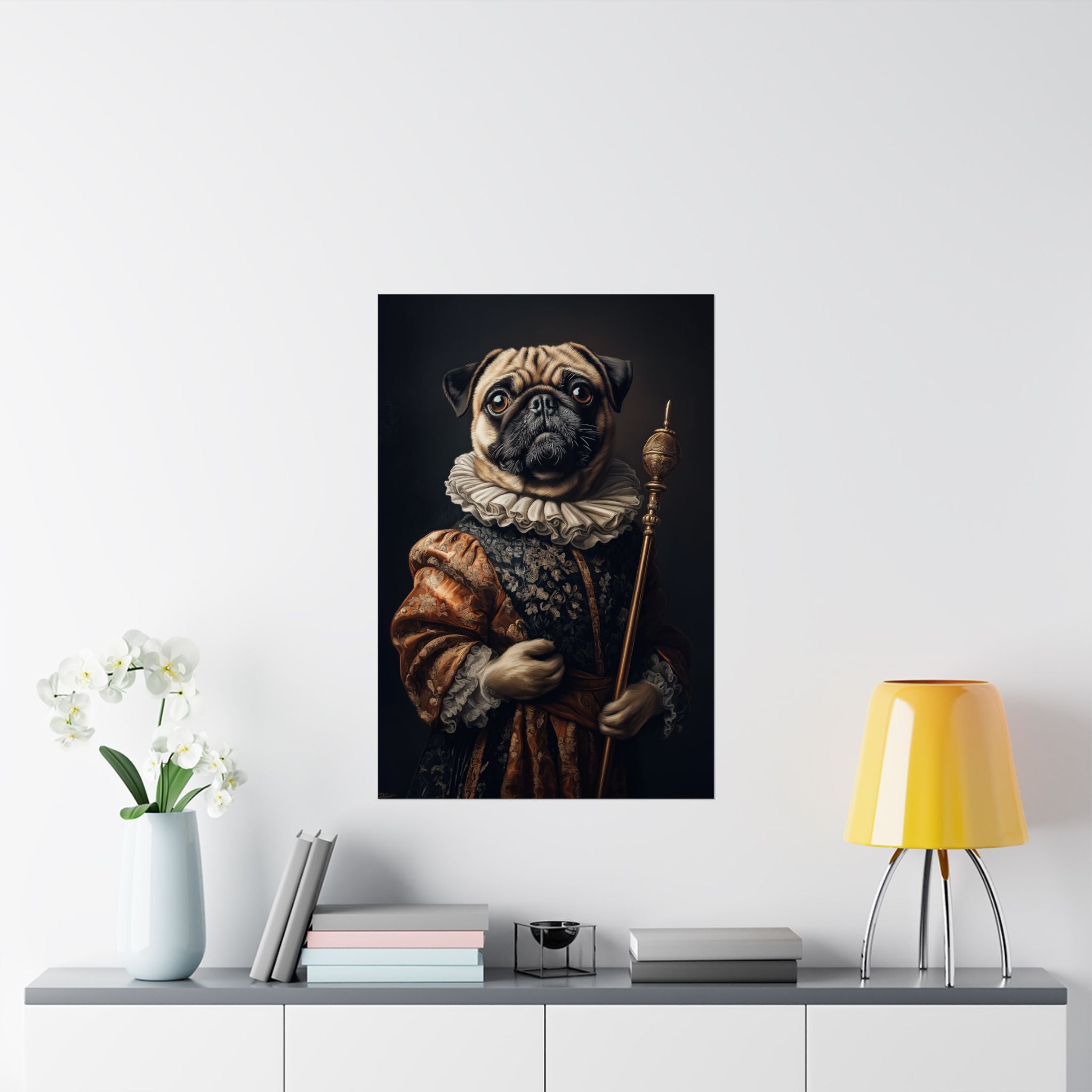 Renaissance Pug Poster