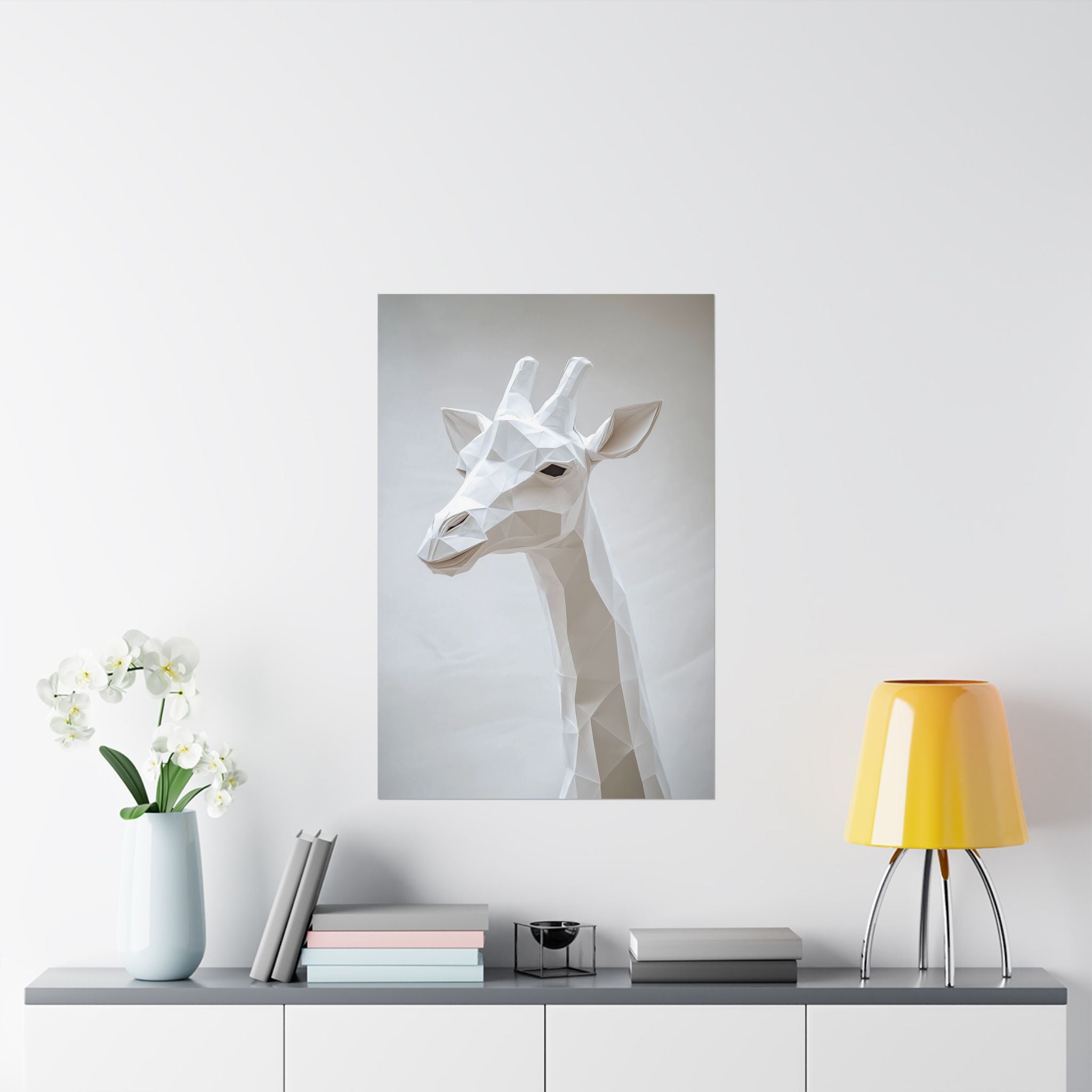 Folded Giraffe Poster