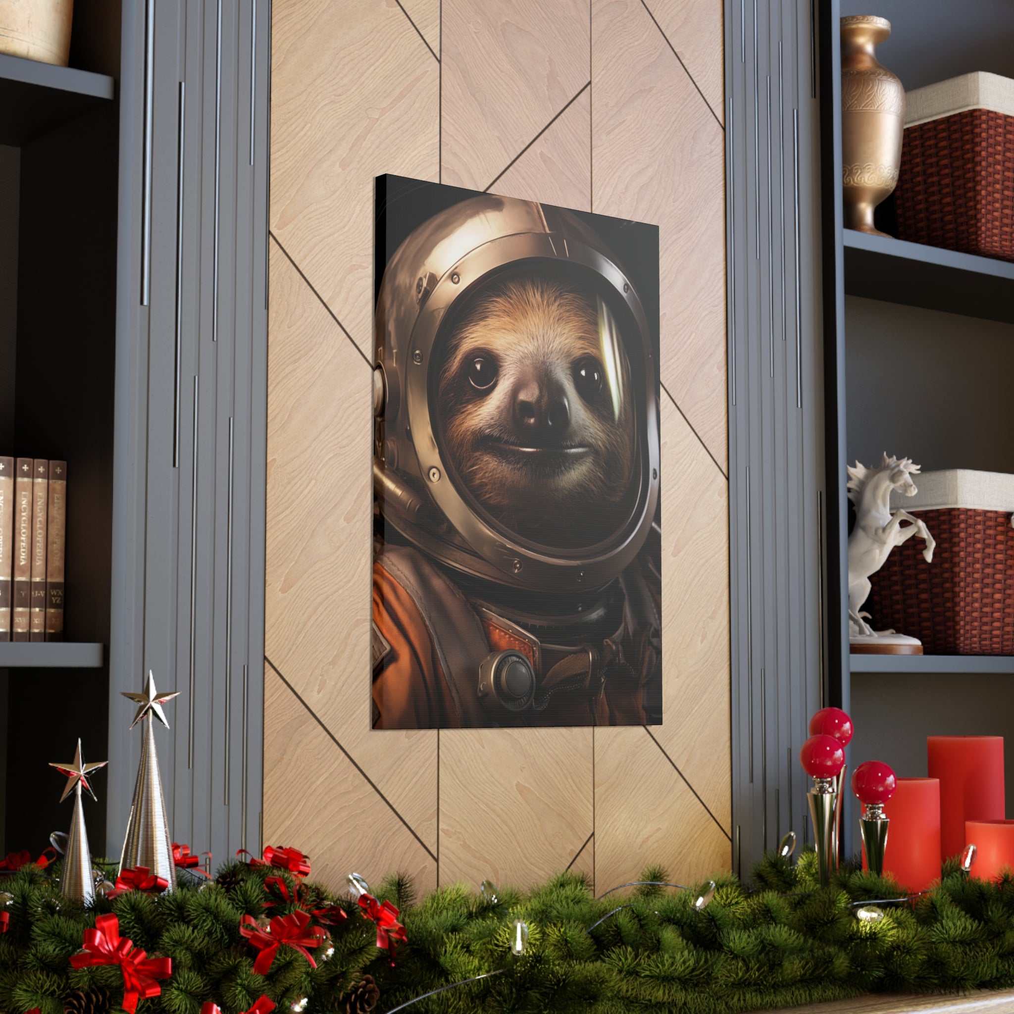 AstroSloth 2 Canvas Wall Art - SynthFrame