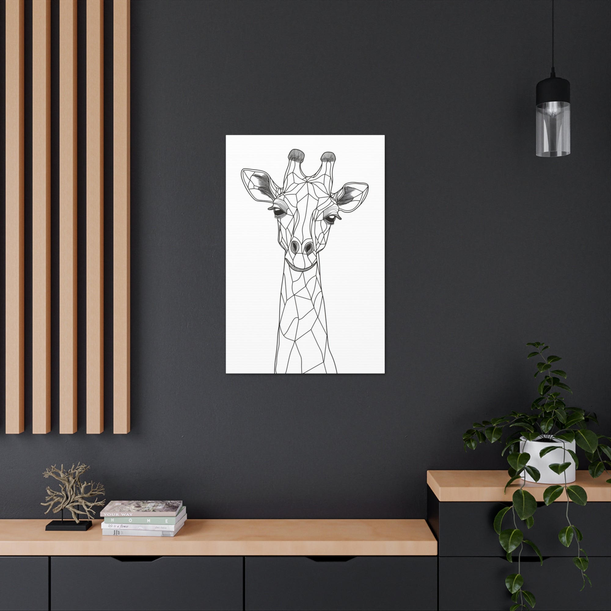 Essence of Giraffe Canvas Wall Art - SynthFrame