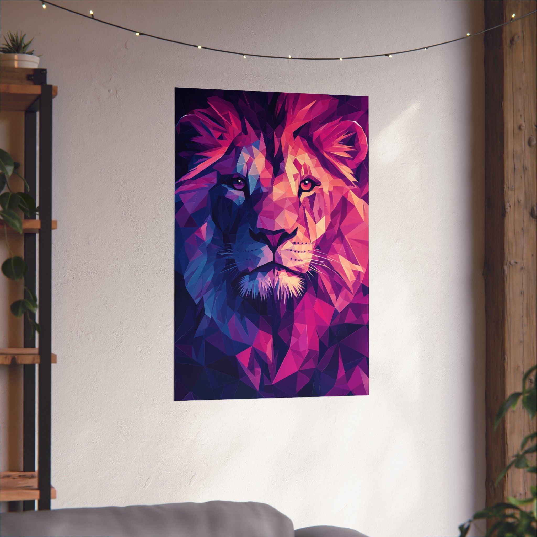 Crystalline Lion Poster