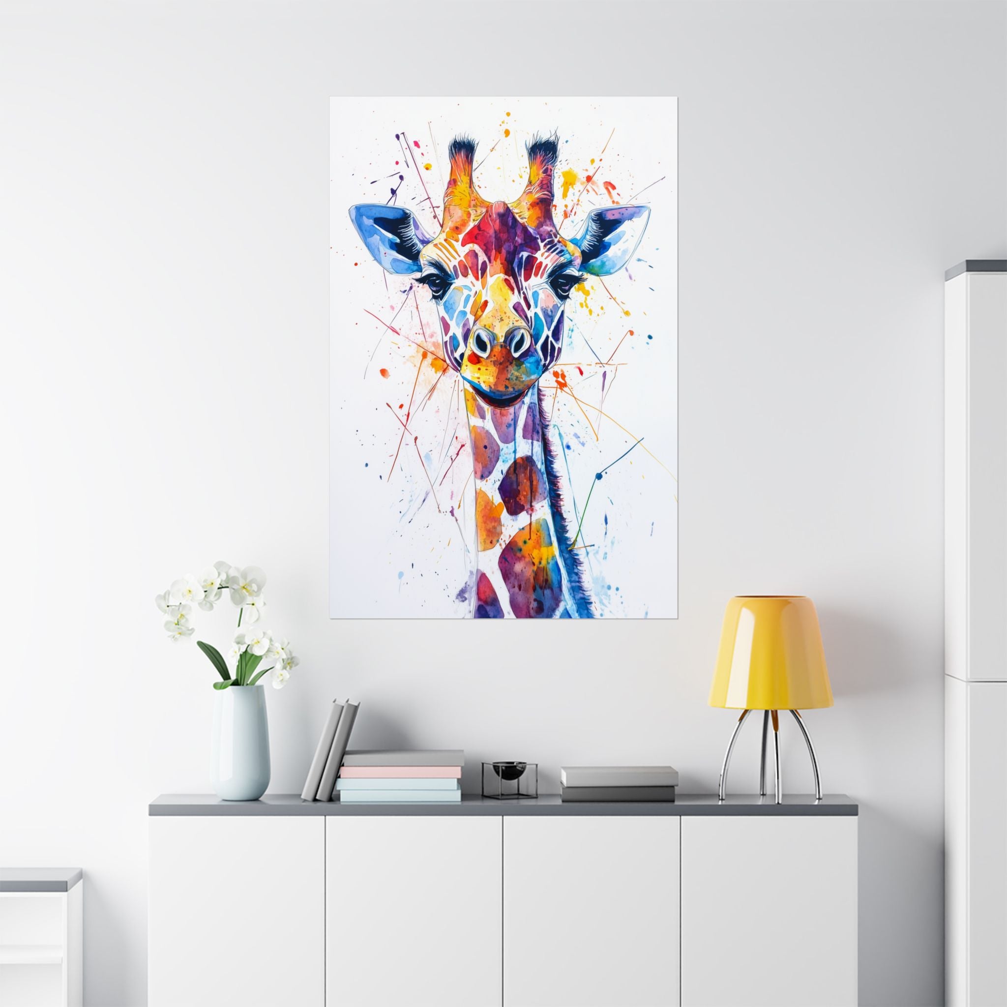 Watercolor Giraffe Poster