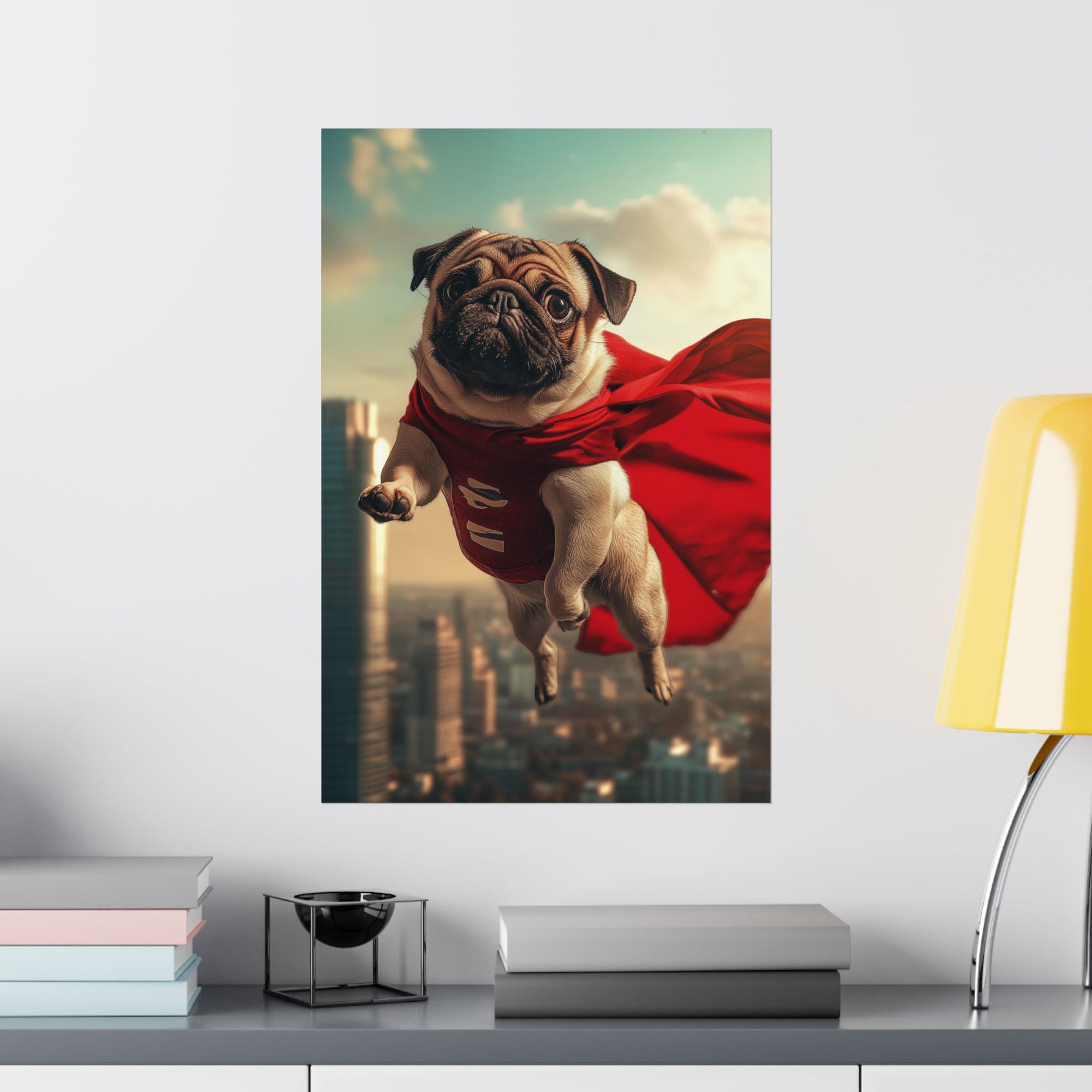 Superhero Pug Poster