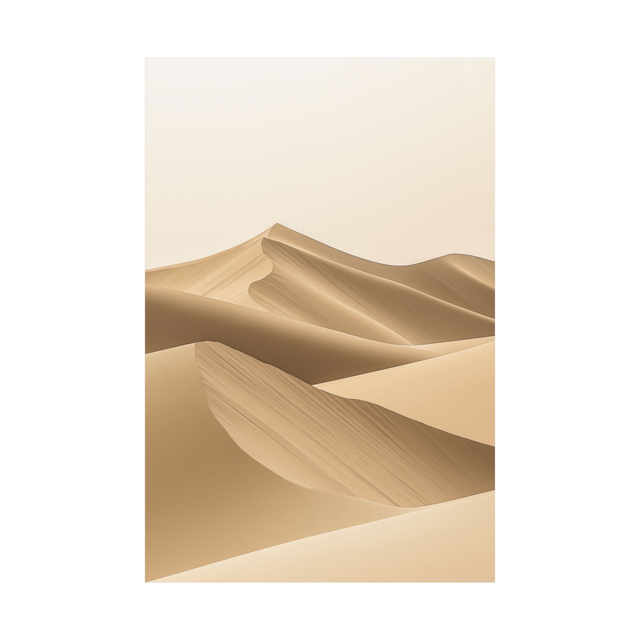 Minimalist Desert Dunes Poster Wall Art - SynthFrame