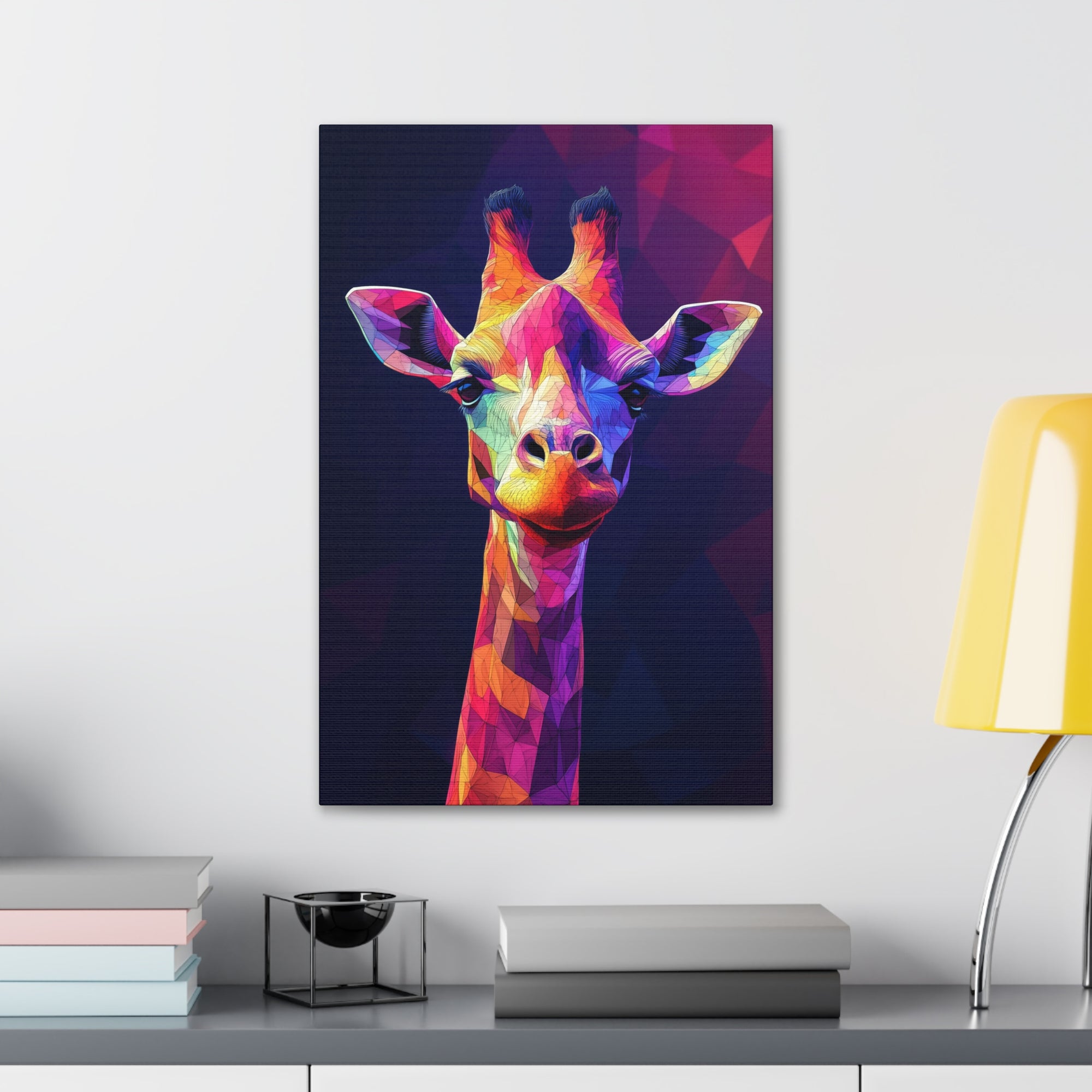 Crystalline Giraffe Canvas Wall Art - SynthFrame