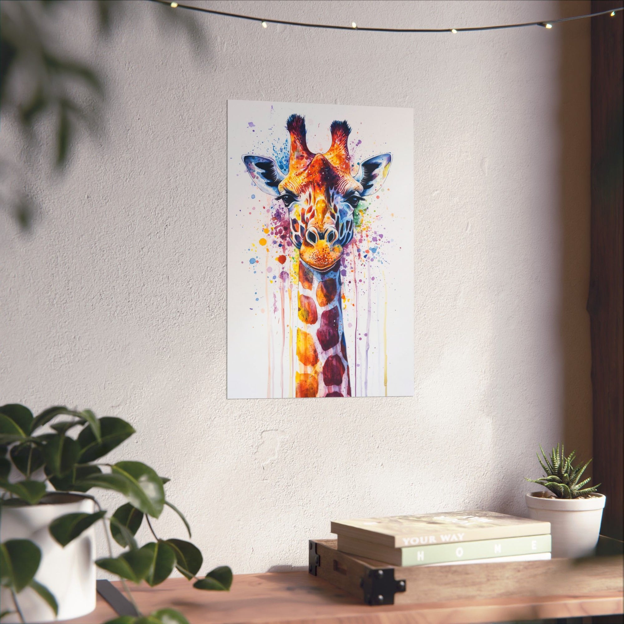 Watercolor Giraffe Poster