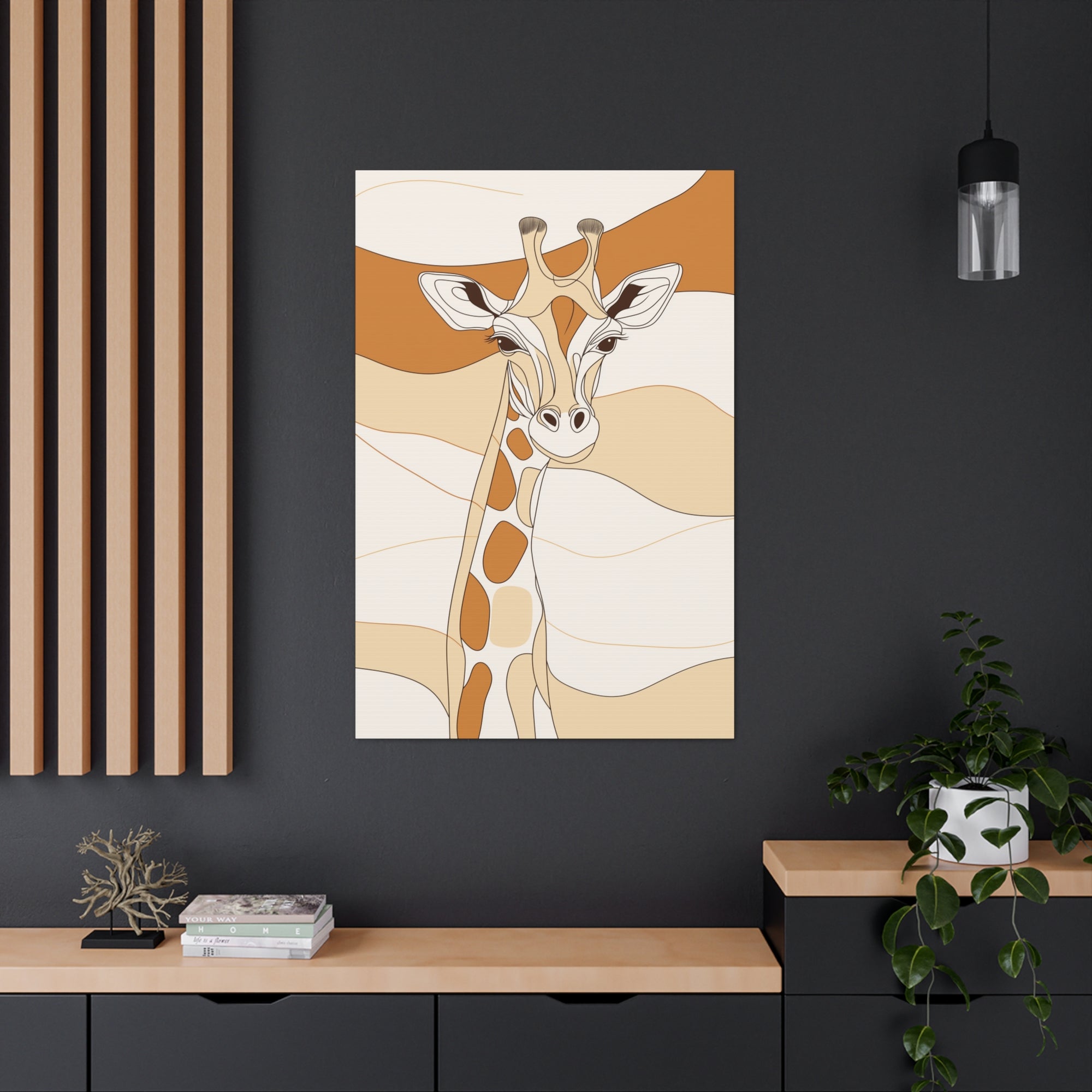 Essence of Giraffe Canvas Wall Art - SynthFrame