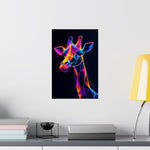 Neon Giraffe Poster