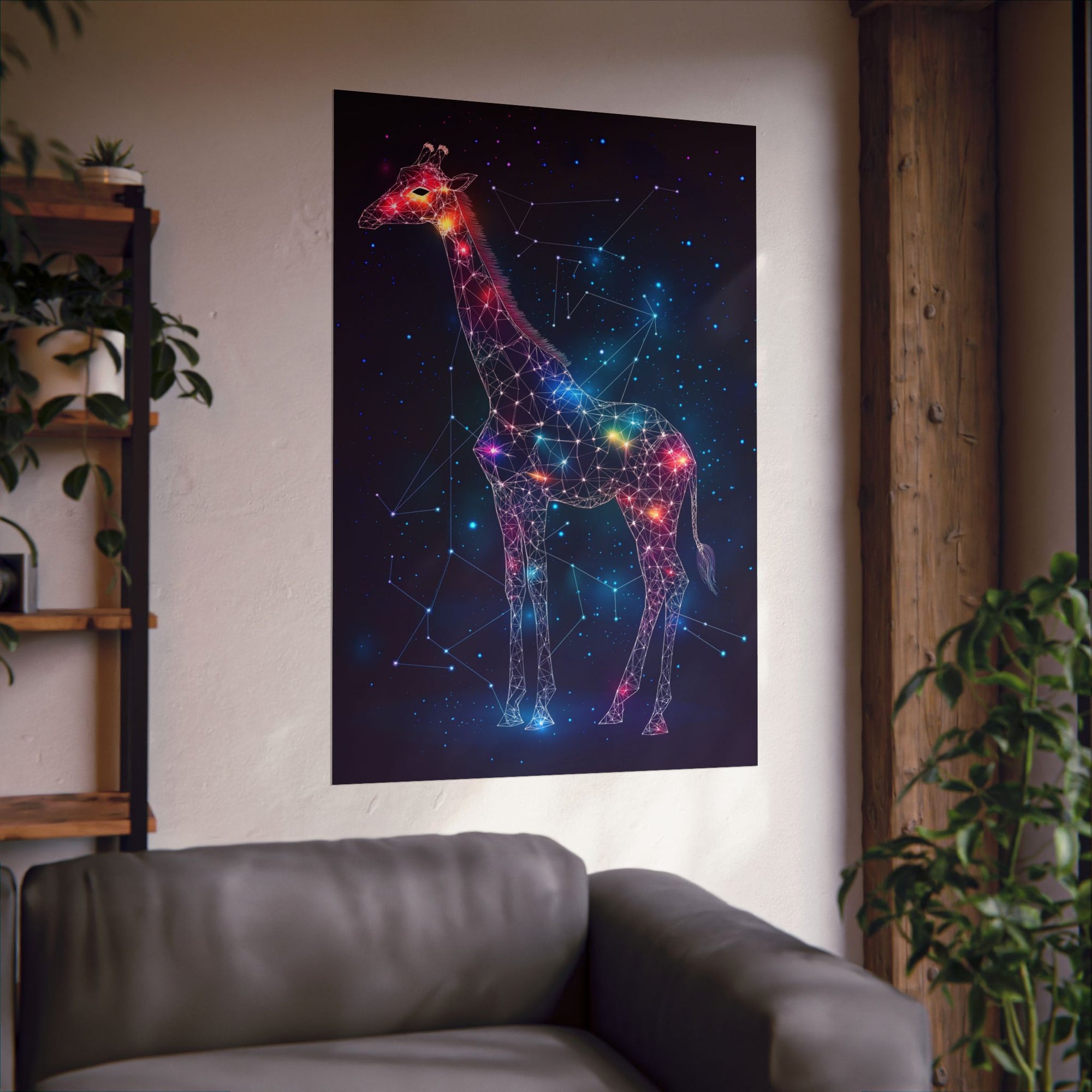 Constellation Giraffe Poster