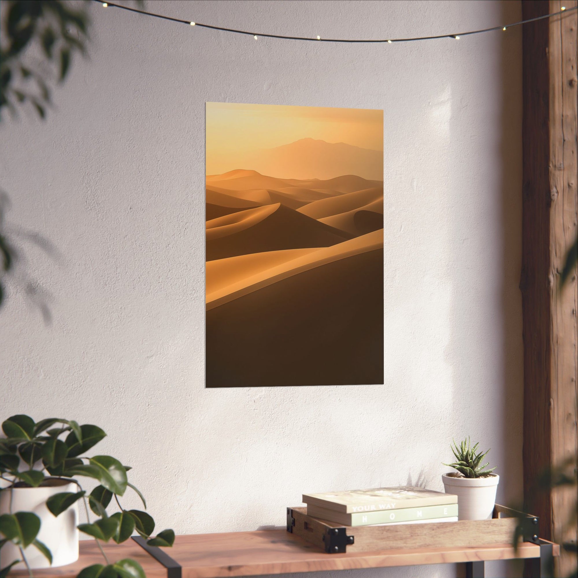 Minimalist Desert Dunes Poster Wall Art - SynthFrame