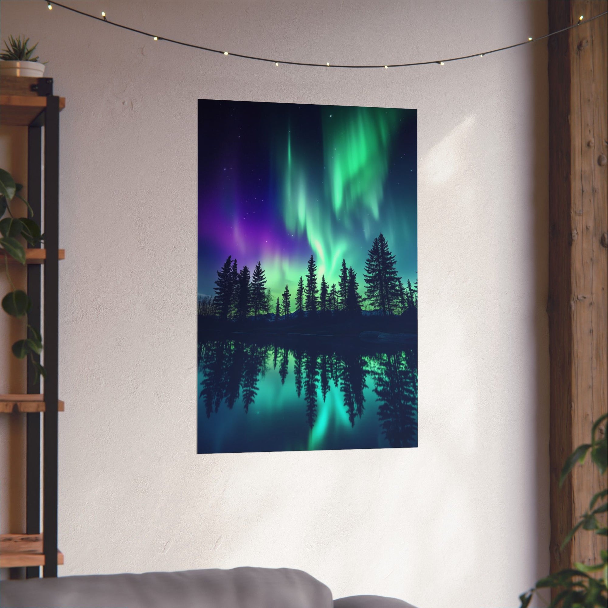 Northern Lights Wonder Poster Wall Art - SynthFrame