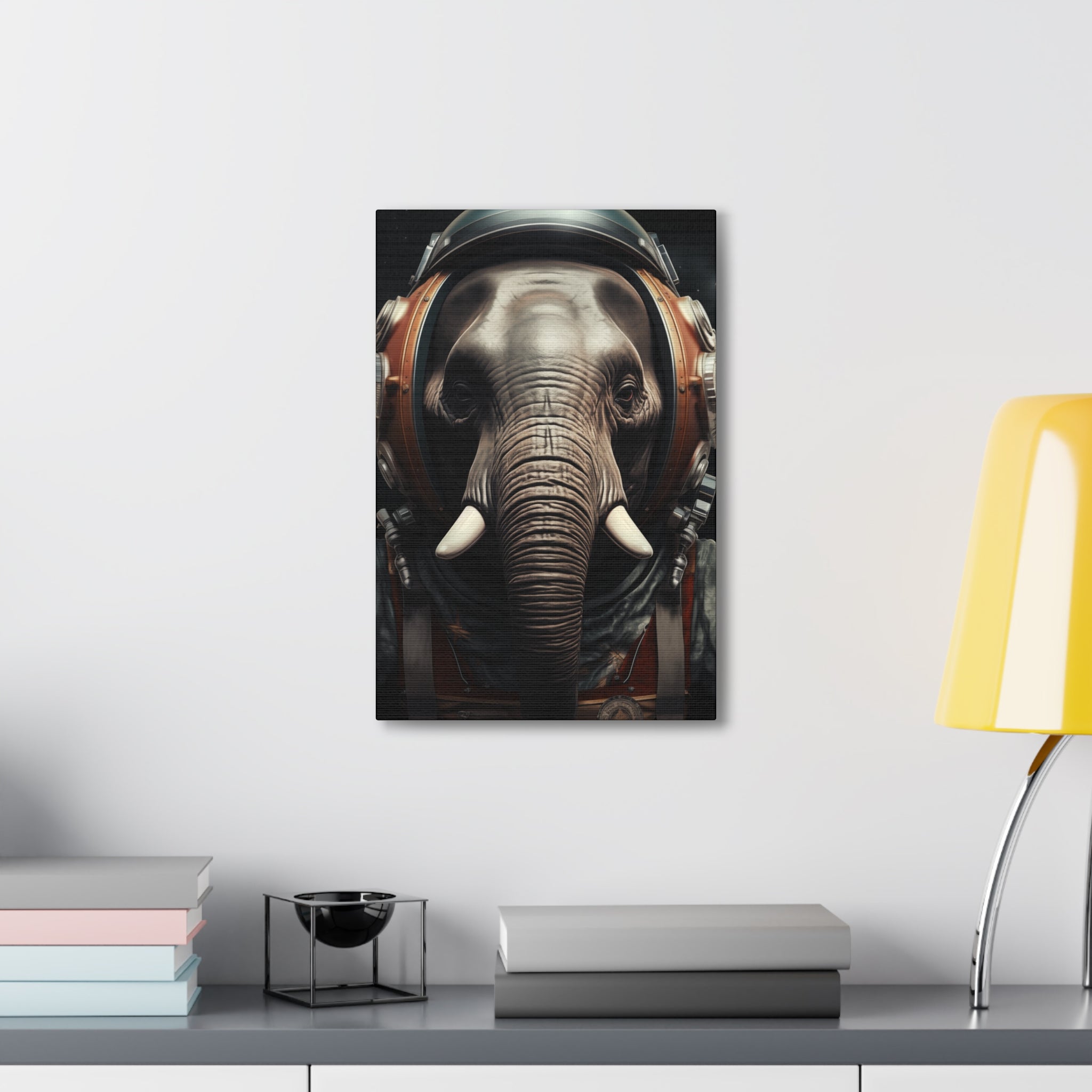 AstroElephant 2 Canvas Wall Art - SynthFrame