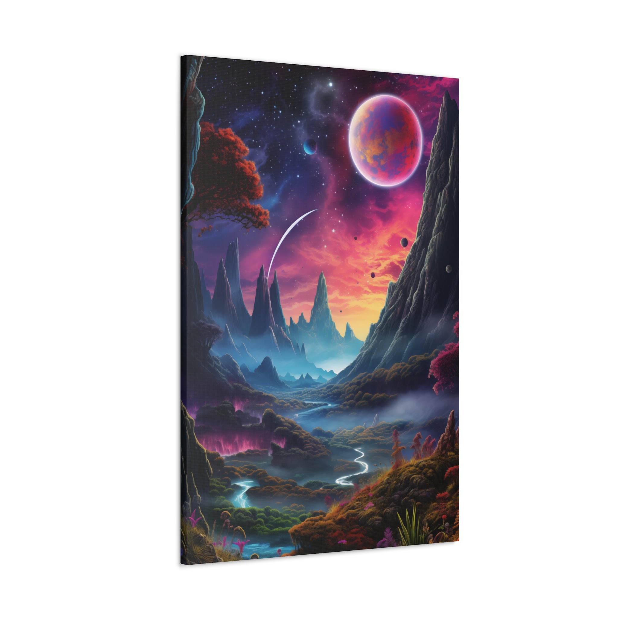 Vibrant Alien Planet 2 Canvas Wall Art - SynthFrame