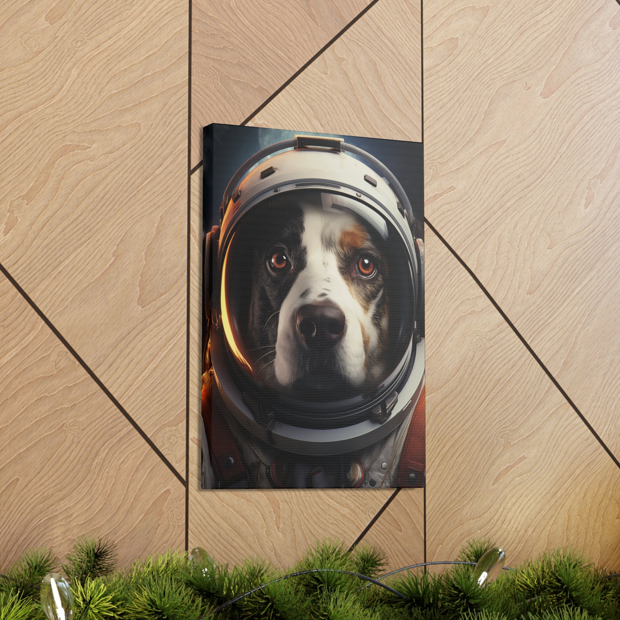 AstroDog 2 Canvas Wall Art - SynthFrame