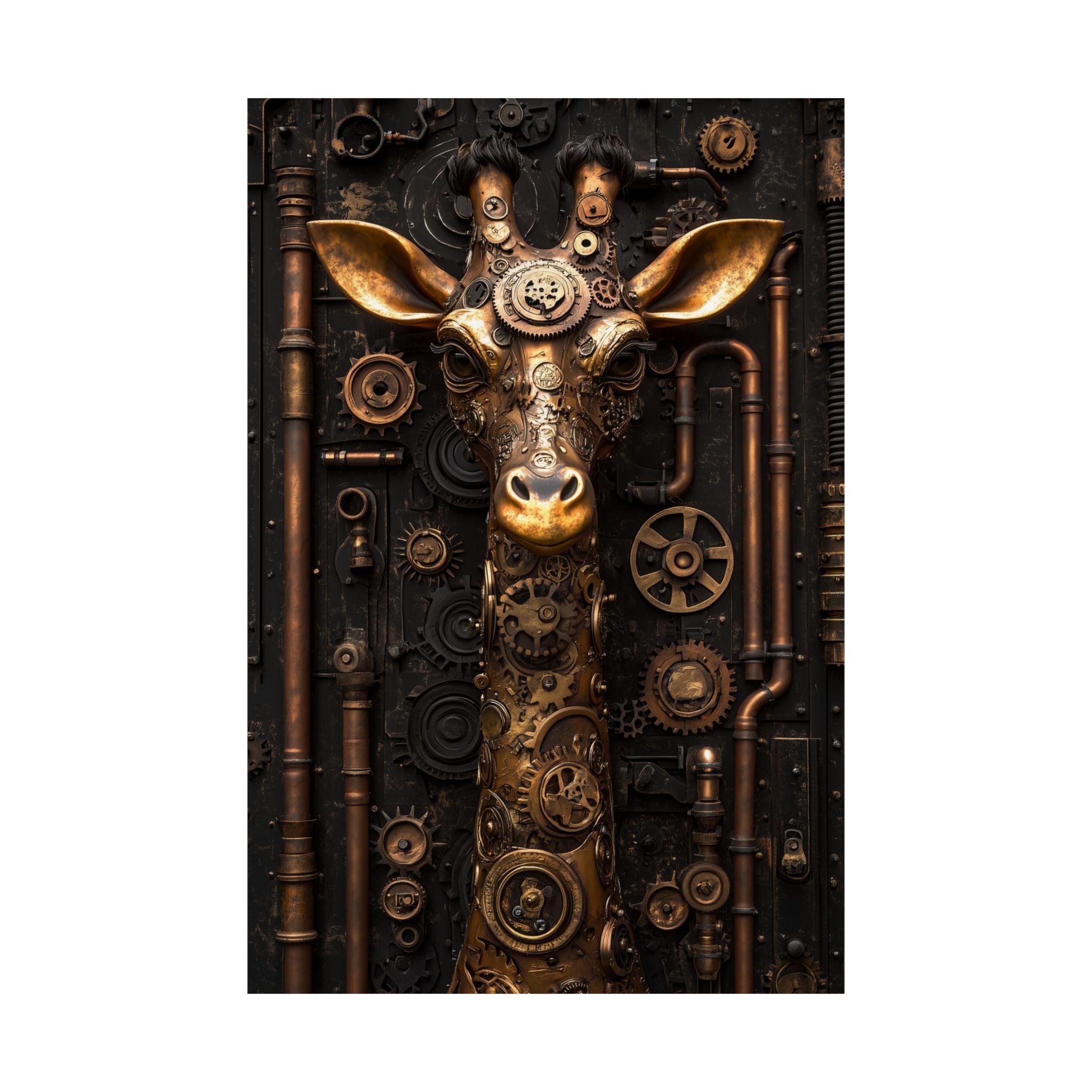 Steampunk Giraffe: Mechanical Marvel Poster