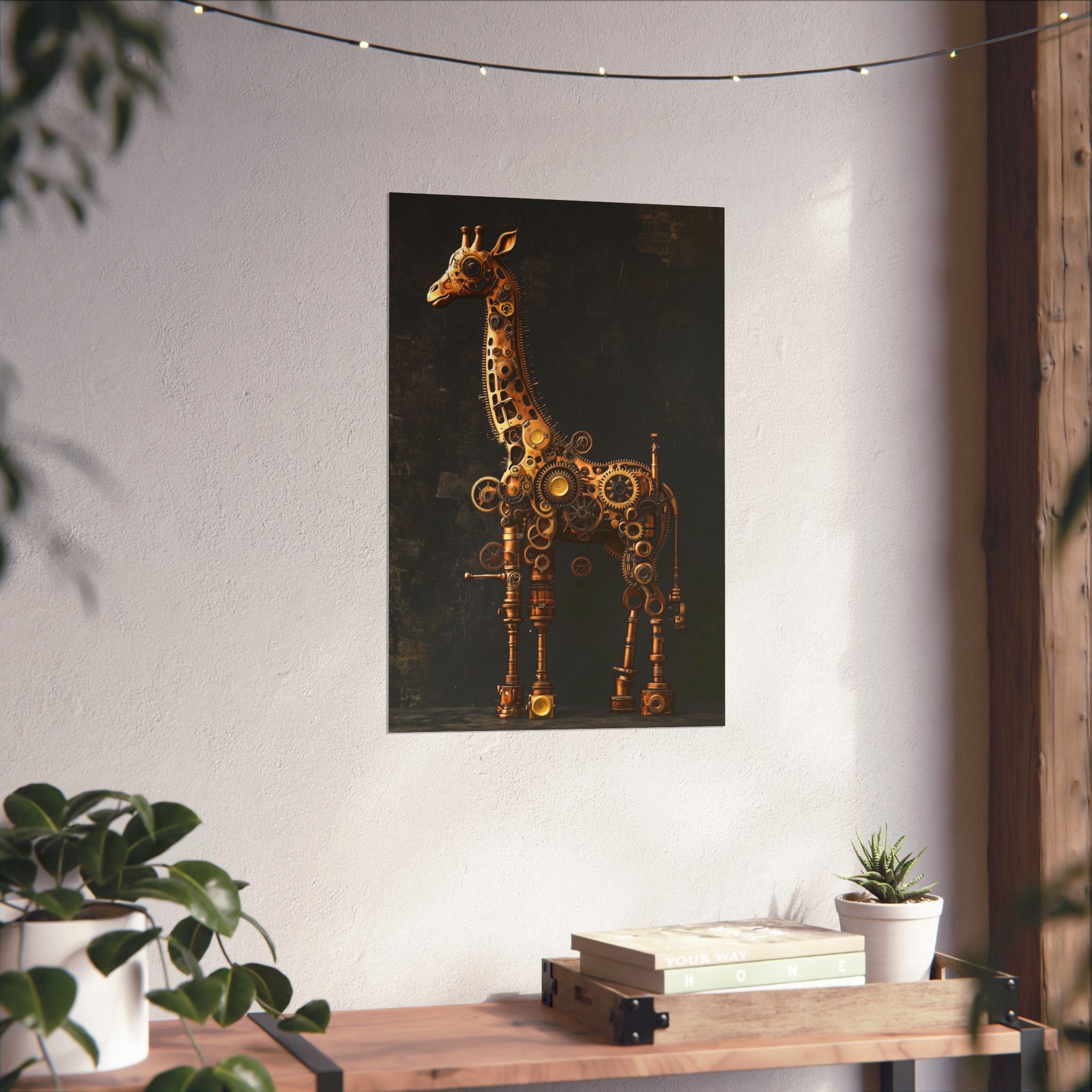 Steampunk Giraffe: Mechanical Marvel Poster