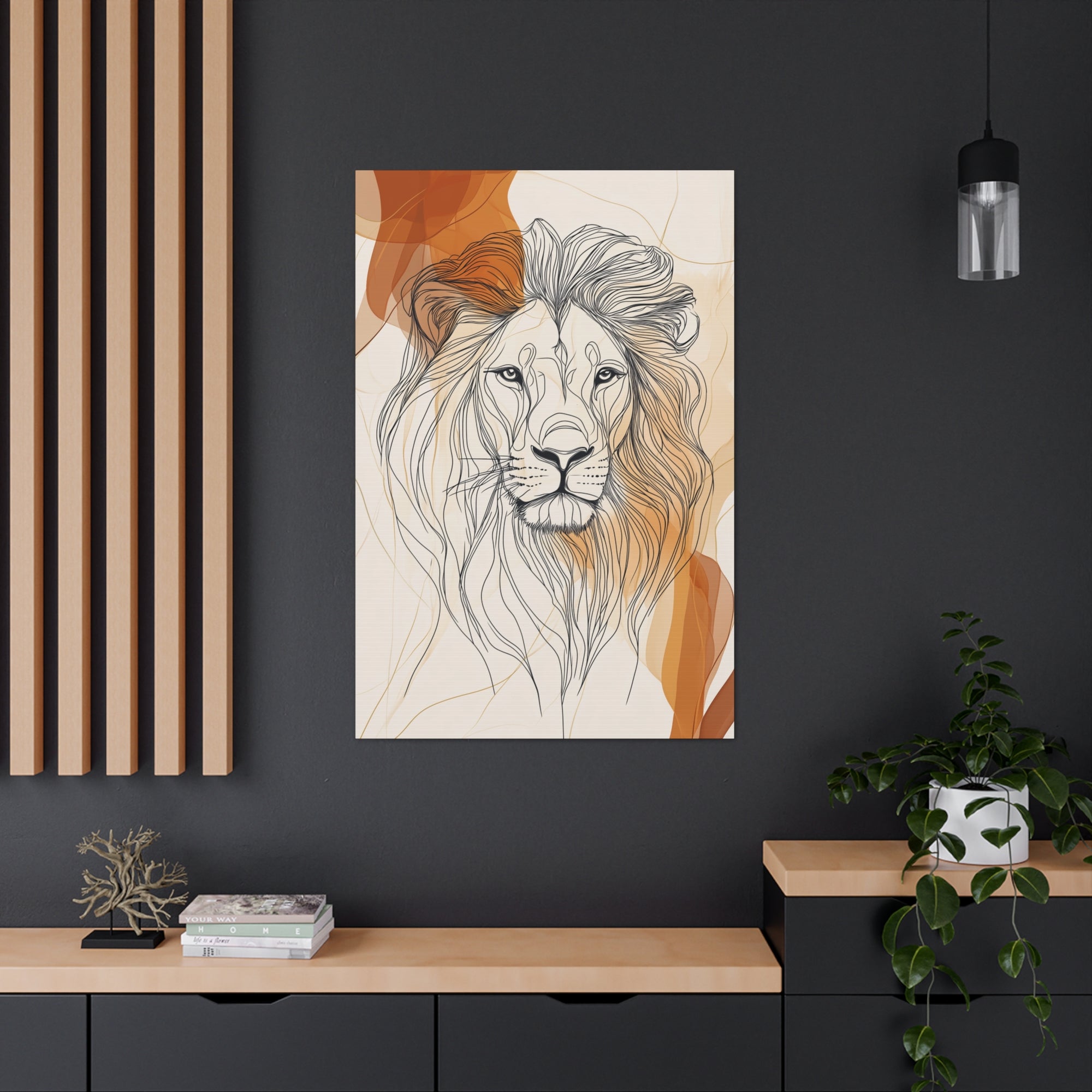 Essence of Lion Canvas Wall Art - SynthFrame