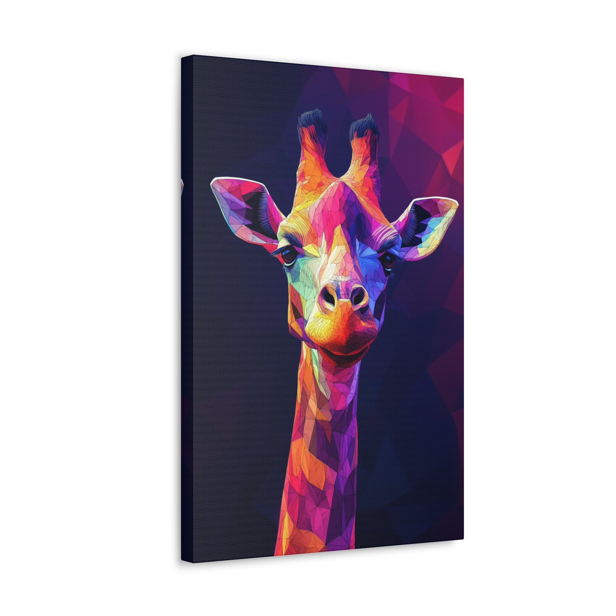 Crystalline Giraffe Canvas Wall Art - SynthFrame