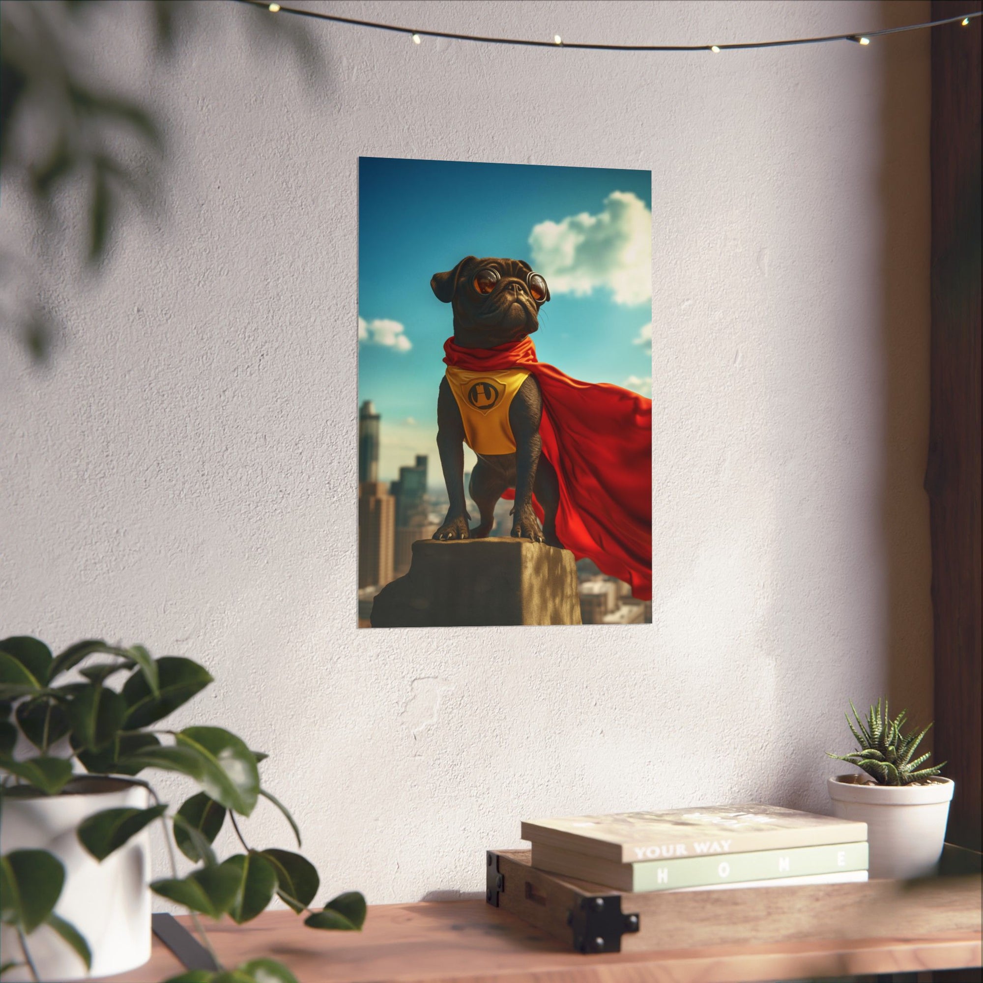 Superhero Pug Poster