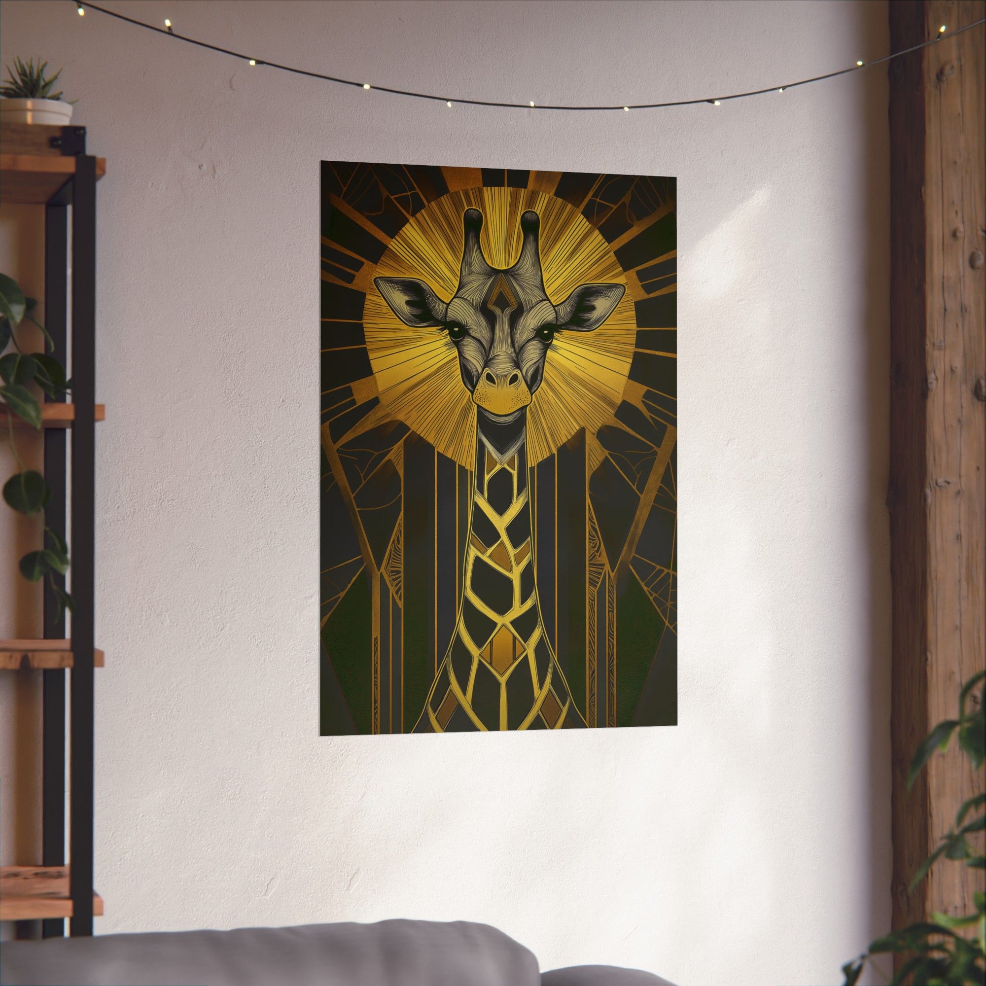 Gilded Giraffe Poster